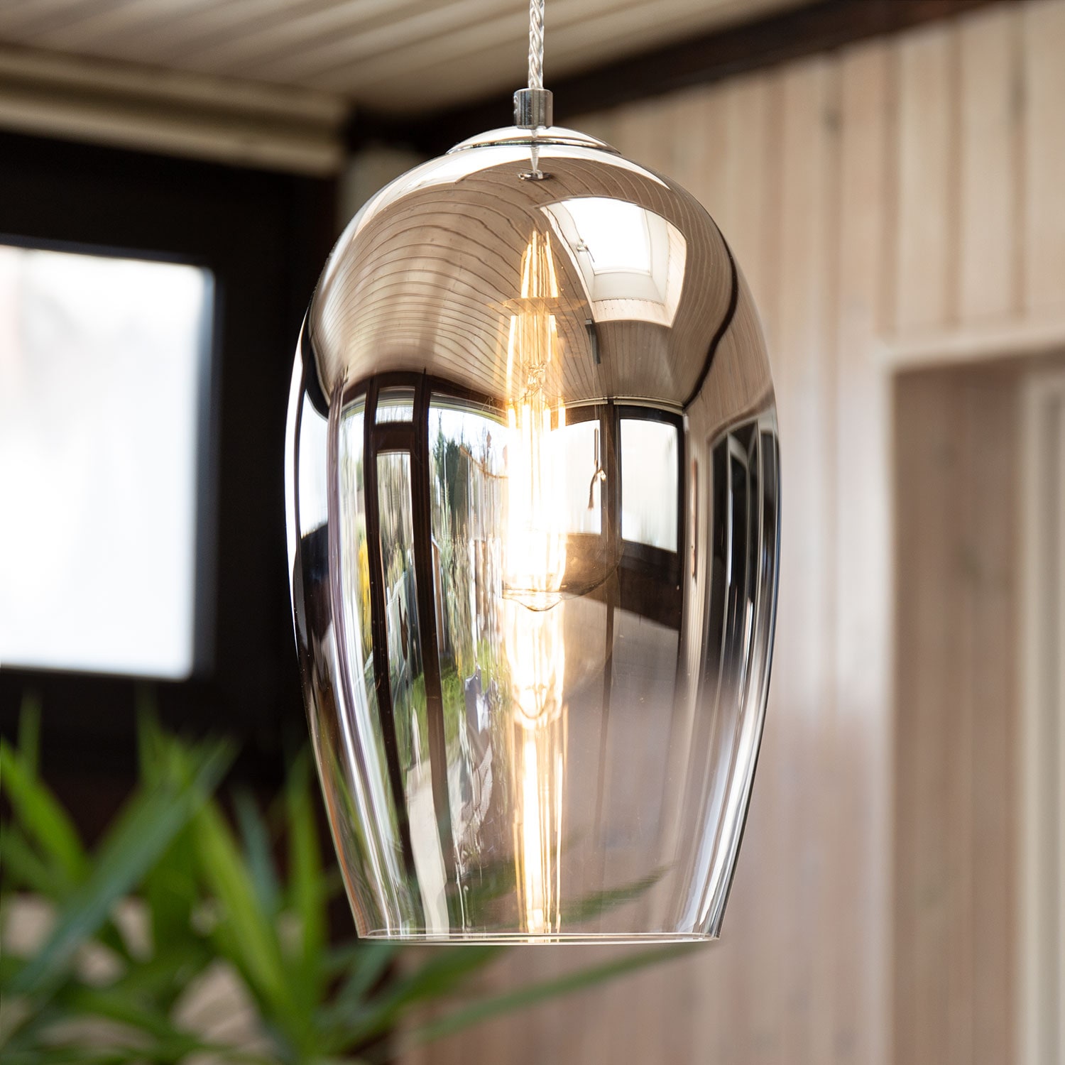 Paco Home Pendelleuchte »JAY«, 1 flammig, Leuchtmittel E27 | ohne Leuchtmittel, Deckenlampe LED Glas Wohnzimmer Esszimmer Höhenverstellbar E27