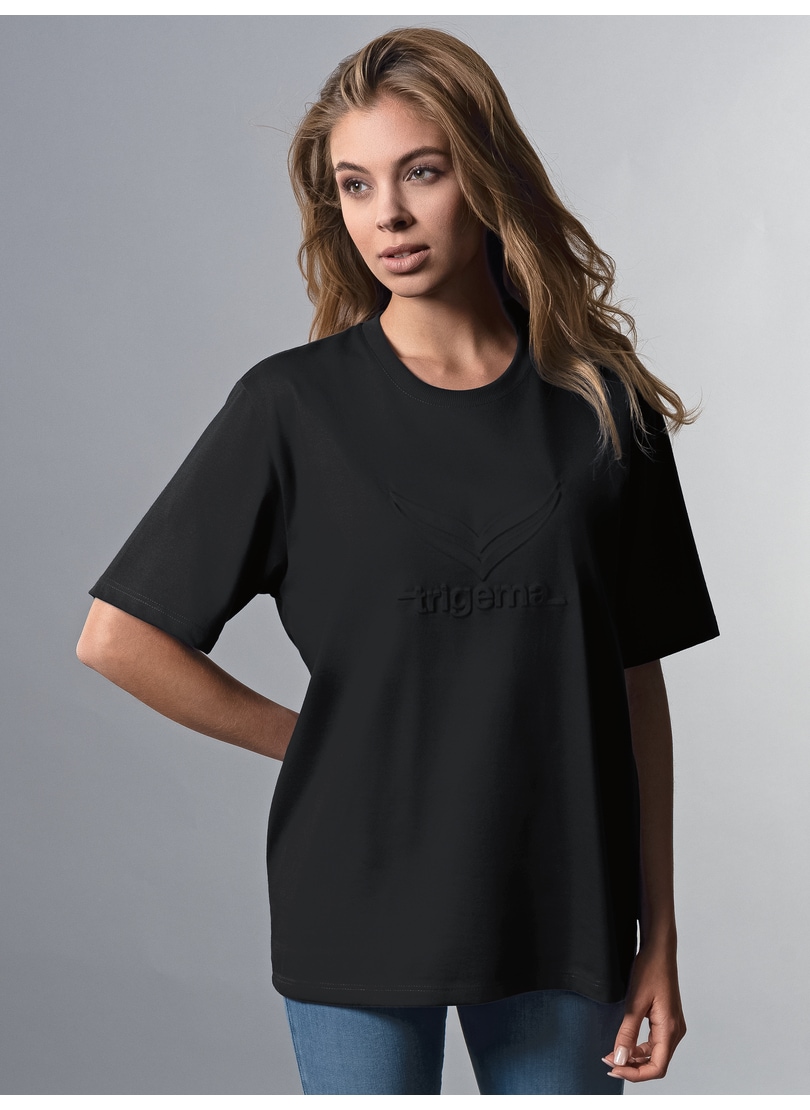 Trigema T-Shirt »TRIGEMA Heavy Oversized T-Shirt mit 3D-Motiv«, (1 tlg.)