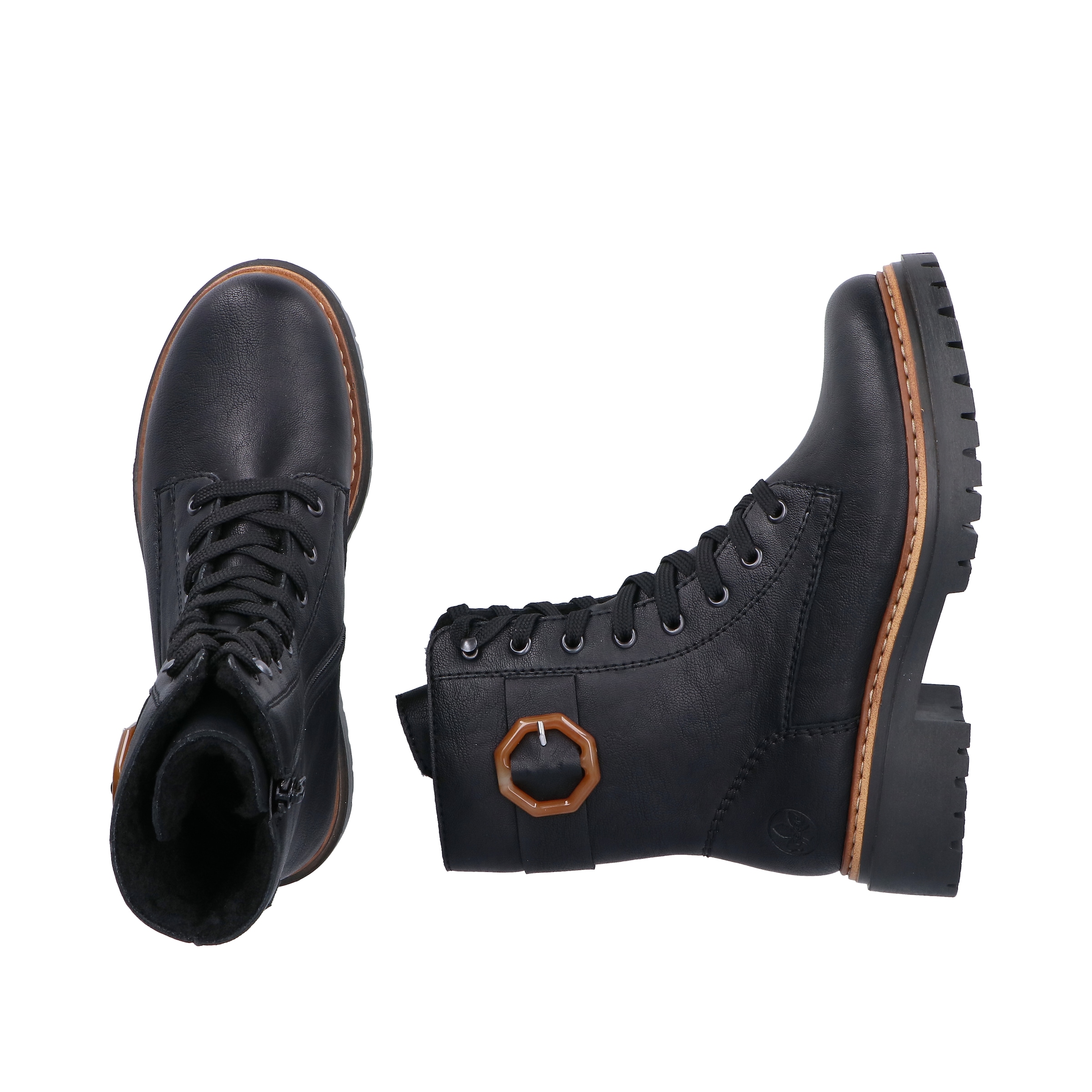 Rieker Winterstiefelette  Schnürboots, Schnürstiefelette, Profilsohle, mit Innenreißverschluss