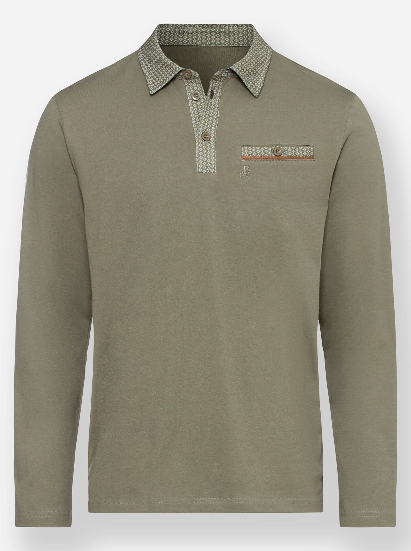 Marco Donati Poloshirt »Langarm-Poloshirt«, (1 tlg.)