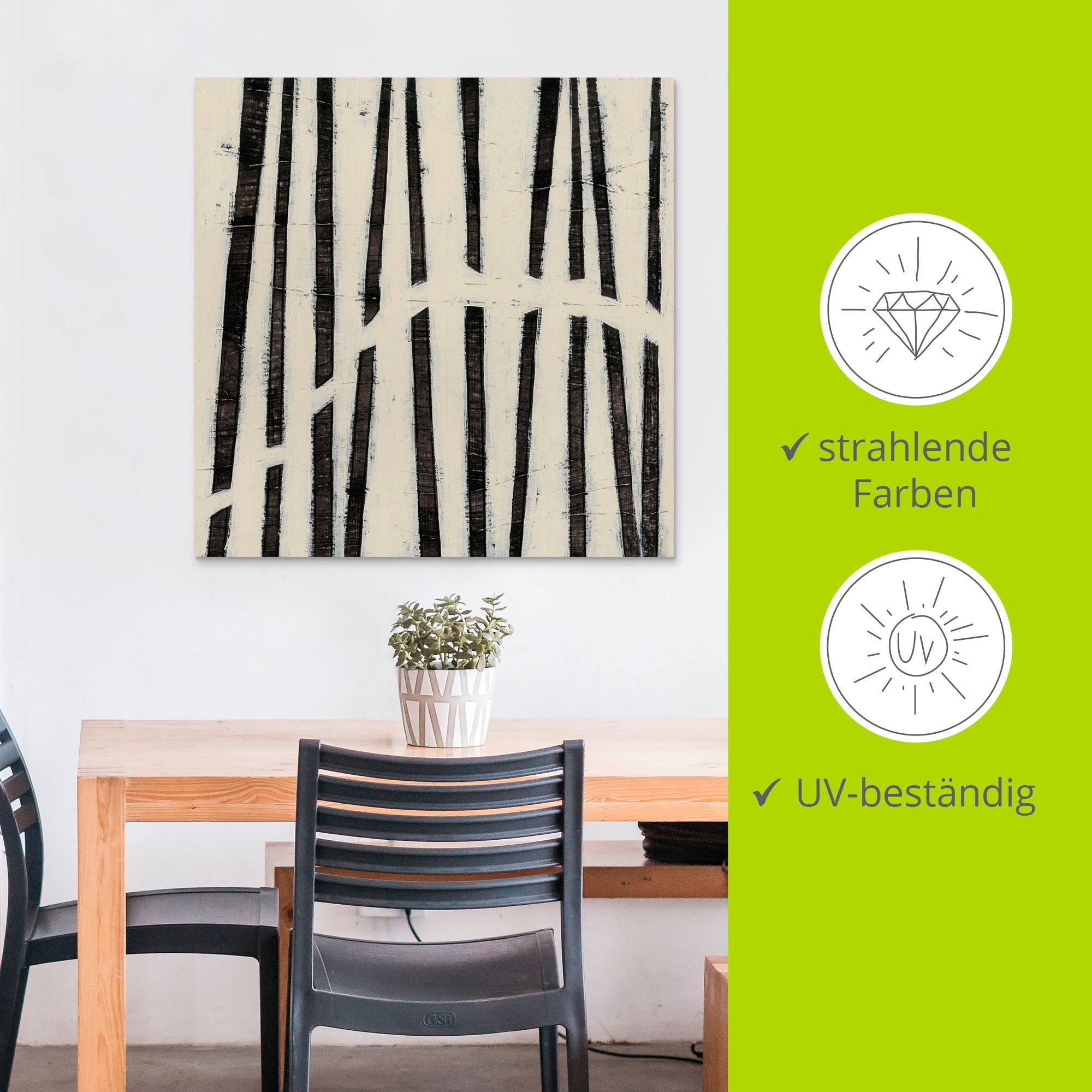 Artland Wandbild »Hieroglyph I«, Muster, (1 St.), als Alubild, Outdoorbild, Leinwandbild, Poster, Wandaufkleber