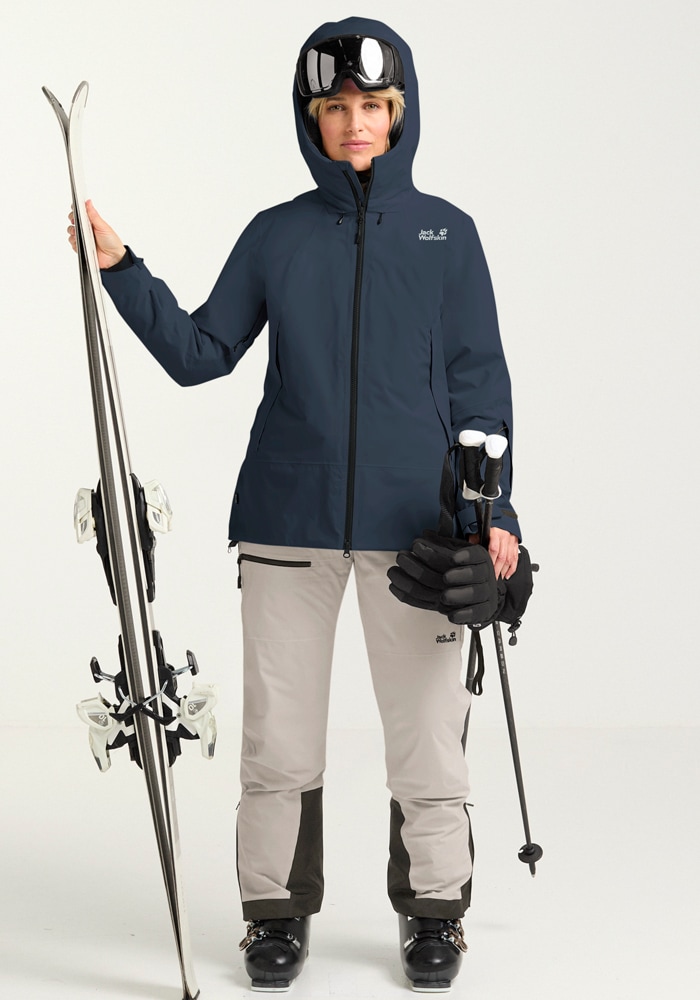 Jack Wolfskin Skijacke »FLOWLINE PRO 2L INS JKT W«, mit Kapuze