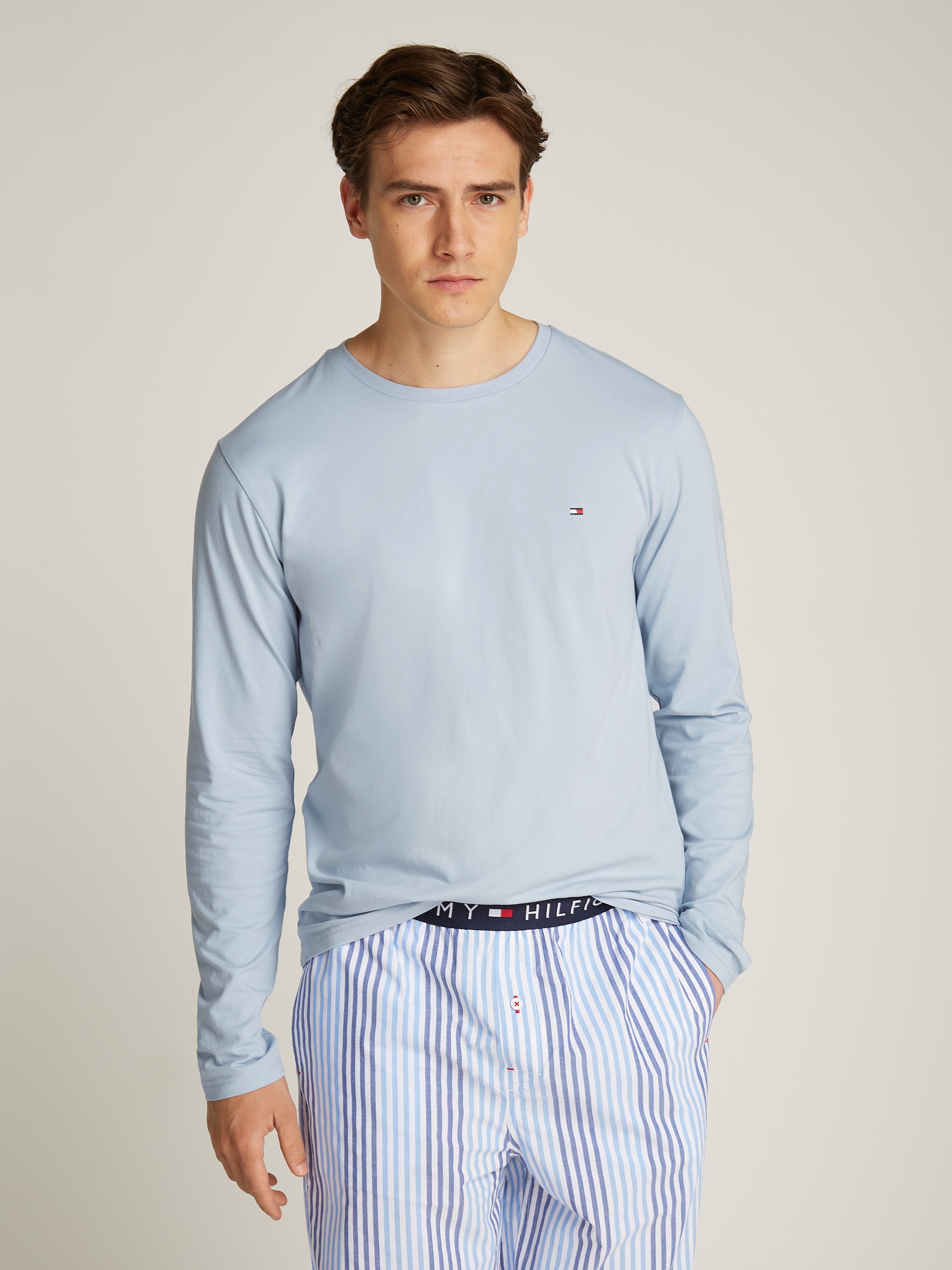 Tommy Hilfiger Underwear Pyjama »LS PANT WOVEN SET PRINT«, (Set, 2 tlg., 2er), mit Streifenmuster