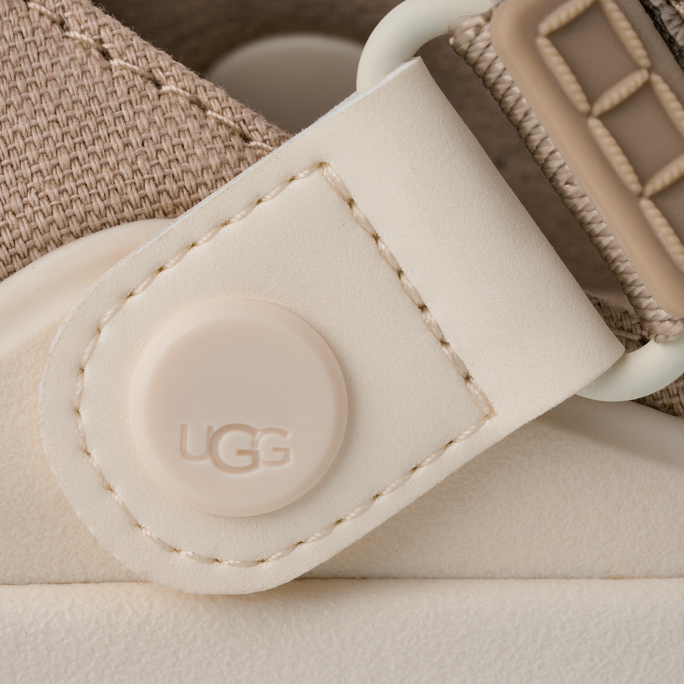 UGG Clog »GOLDENGLOW CANVAS CLOG«  Mule, Sabot mit Klettverschluss