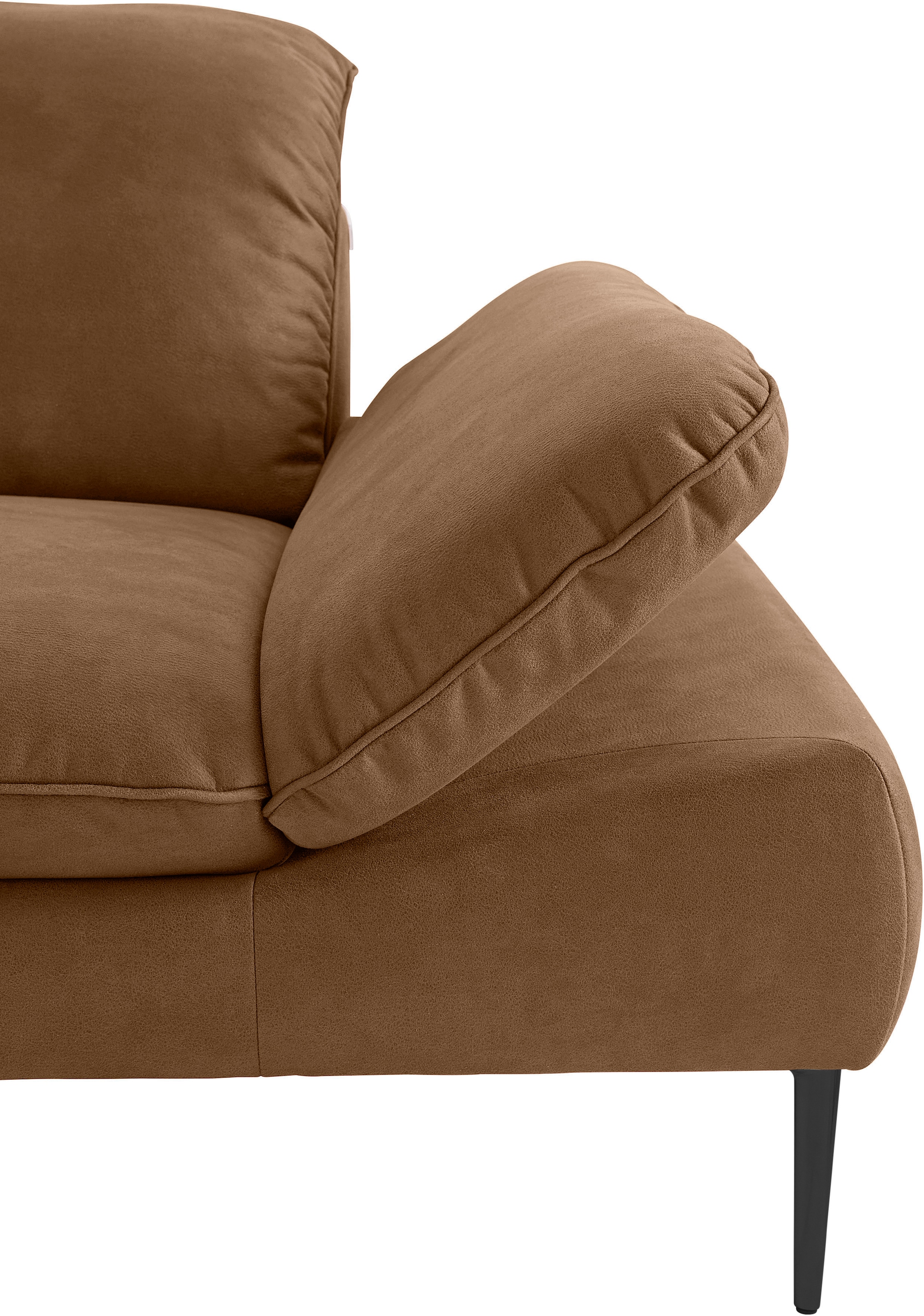 W.SCHILLIG Ecksofa »enjoy&MORE, Designsofa, elegant und bequem, L-Form« Sitztiefenverstellung, Füße schwarz pulverbeschichtet, Breite 310 cm