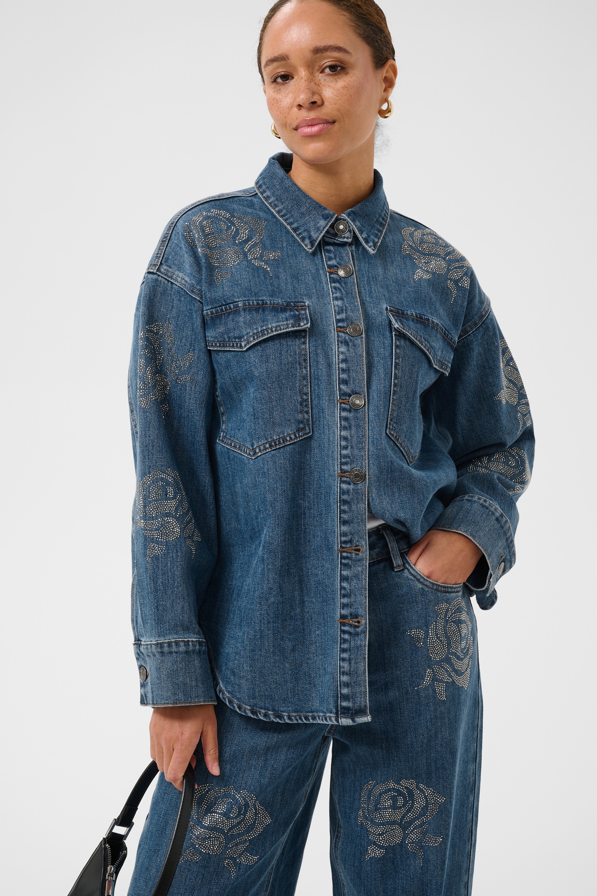 KAFFE Jeansbluse »Damen Jeanshemd KAcastelia«
