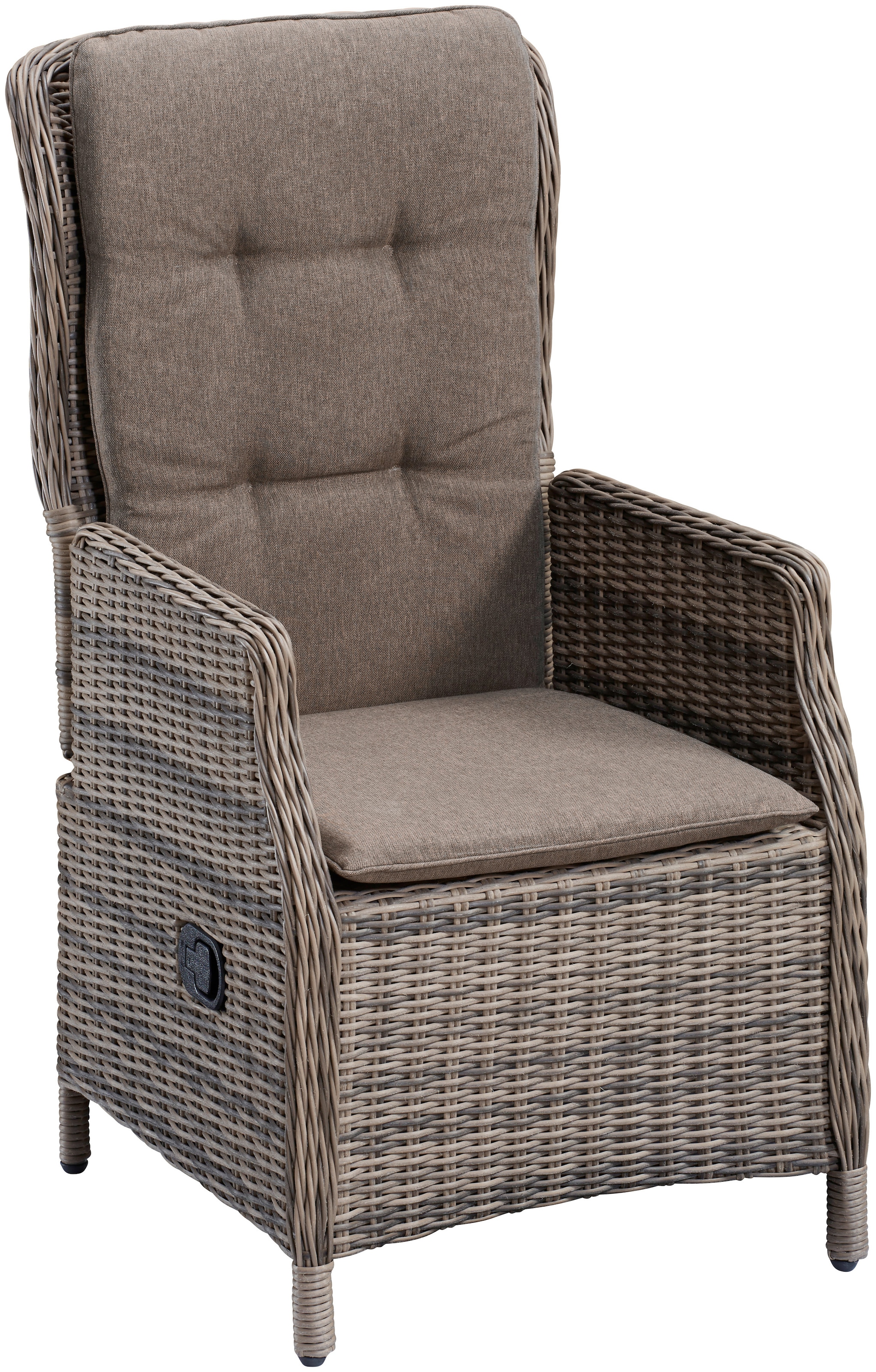 MERXX Garten-Essgruppe »Riviera«, (13 tlg., 6x Sessel inkl. Sitz- und Rückenkissen, 1x Tisch 200x100 cm), Polyrattan, Stahl, inkl. Auflagen, geeignet für 6 Personen