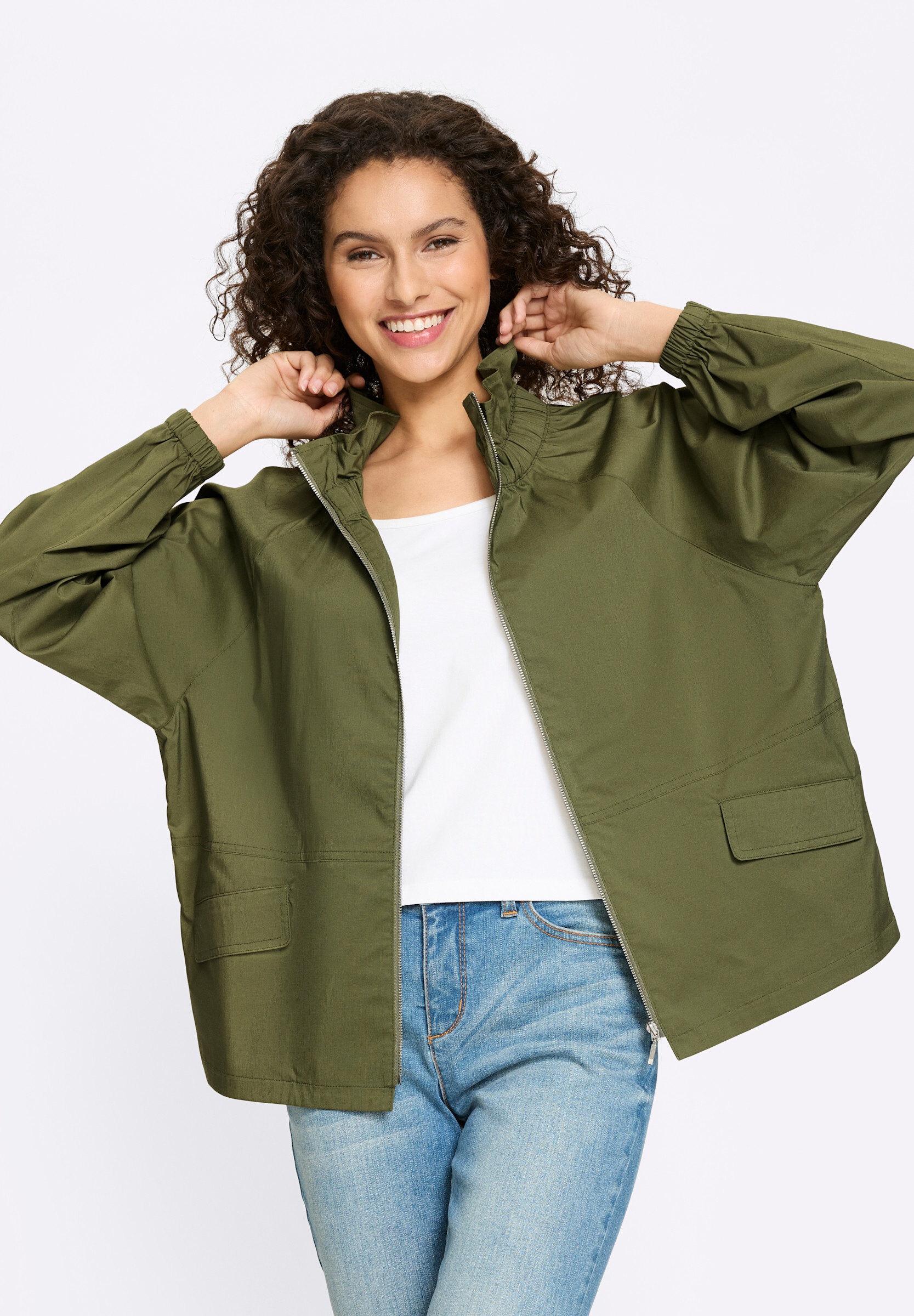 heine Blusenblazer »Blouson Blusenjacke mit Stehkragen«