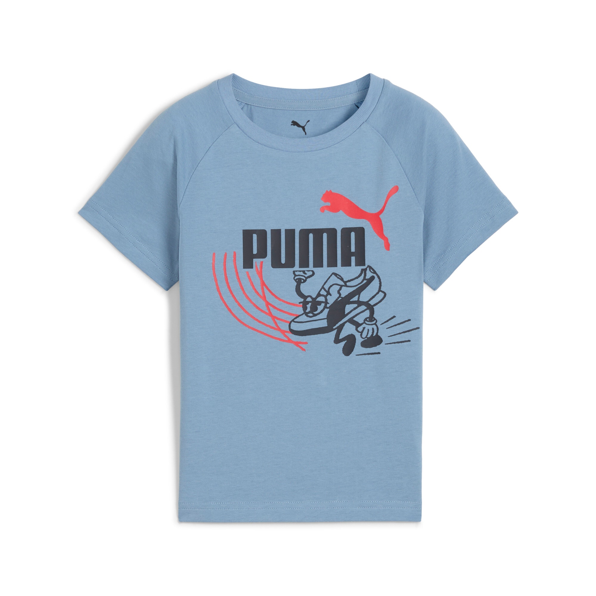 PUMA T-Shirt »LITTLE RUNNERS TEE PS« Regular Fit, Kurzarm, Rundhalsausschnitt, mit Print-Applikation