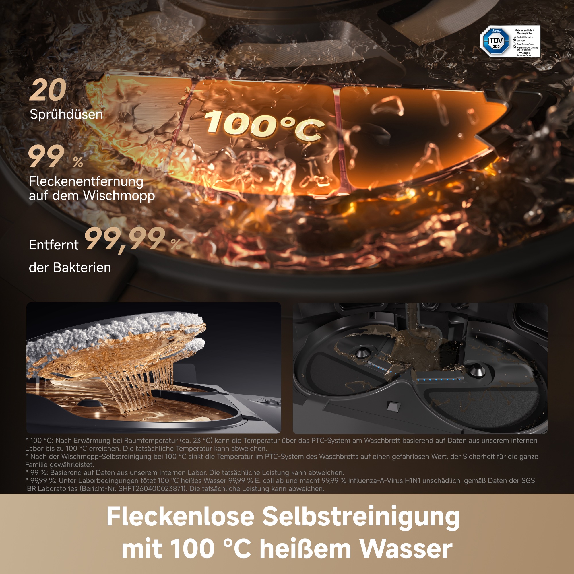 Dreame Saugroboter »X60 Pro Ultra Complete« 42.000 Pa , Multi-Wischmopp, KI-Dual-Kamera