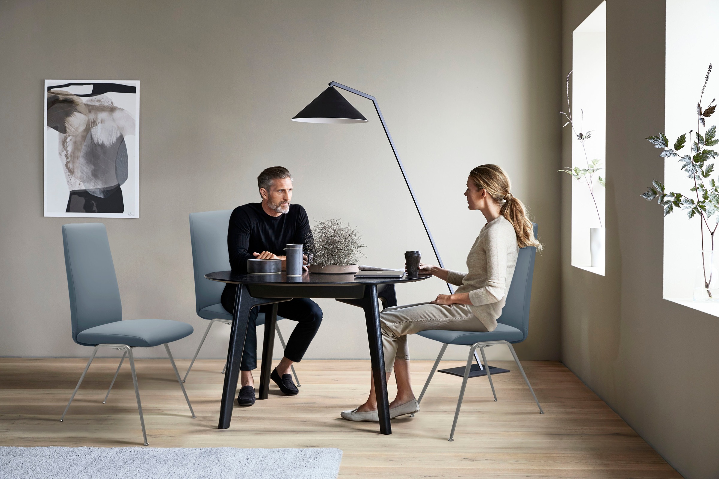 Stressless® Polsterstuhl »Laurel«, Leder PALOMA, High Back, Größe L, mit Beinen aus Stahl in Schwarz matt