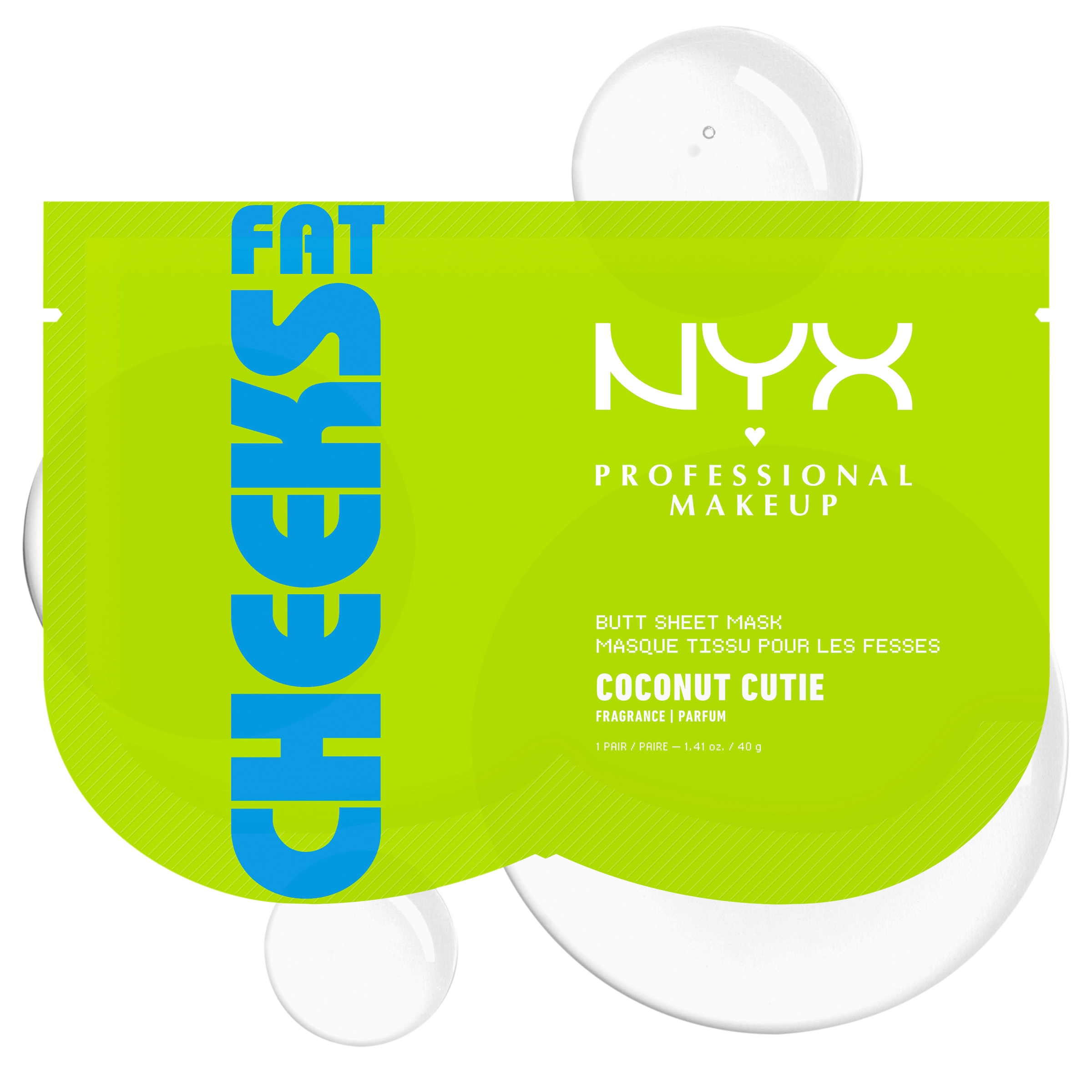 NYX PROFESSIONAL MAKEUP Tuchmaske »FAT CHEEKS PO-TUCHMASKE« beruhigende, ultra-hydrierende Tuchmaske