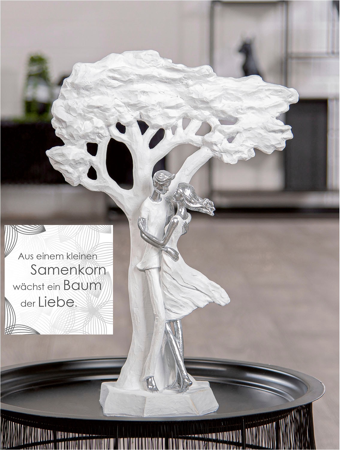 Casablanca by Gilde Dekofigur »Skulptur Paar; Baum Liebesblicke weiß H. 44 cm«