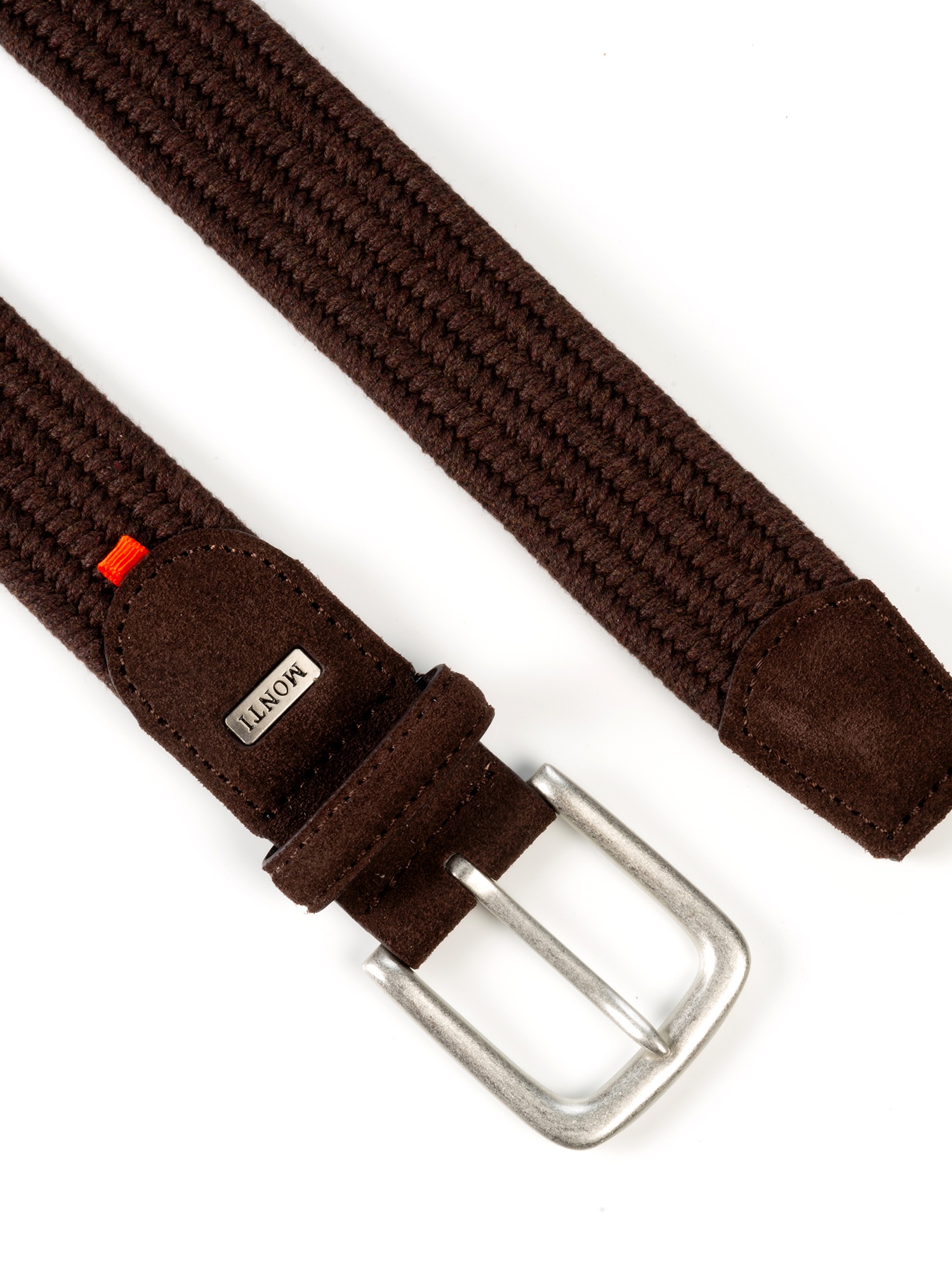 MONTI Flechtgürtel »SANREMO« elastisches Flechtband, Rauleder-Details