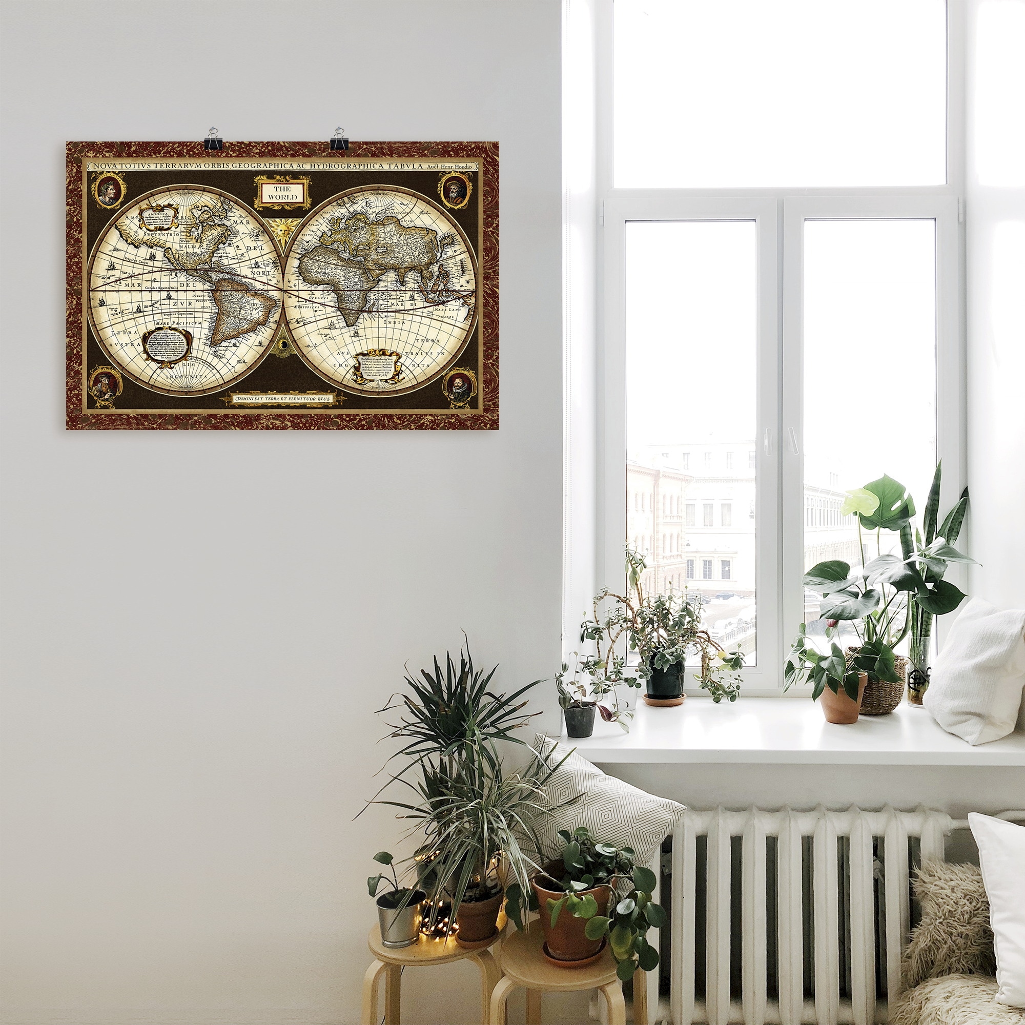 Artland Wandbild »Weltkarte«, Landkarten, (1 St.), als Alubild, Outdoorbild, Leinwandbild, Poster, Wandaufkleber
