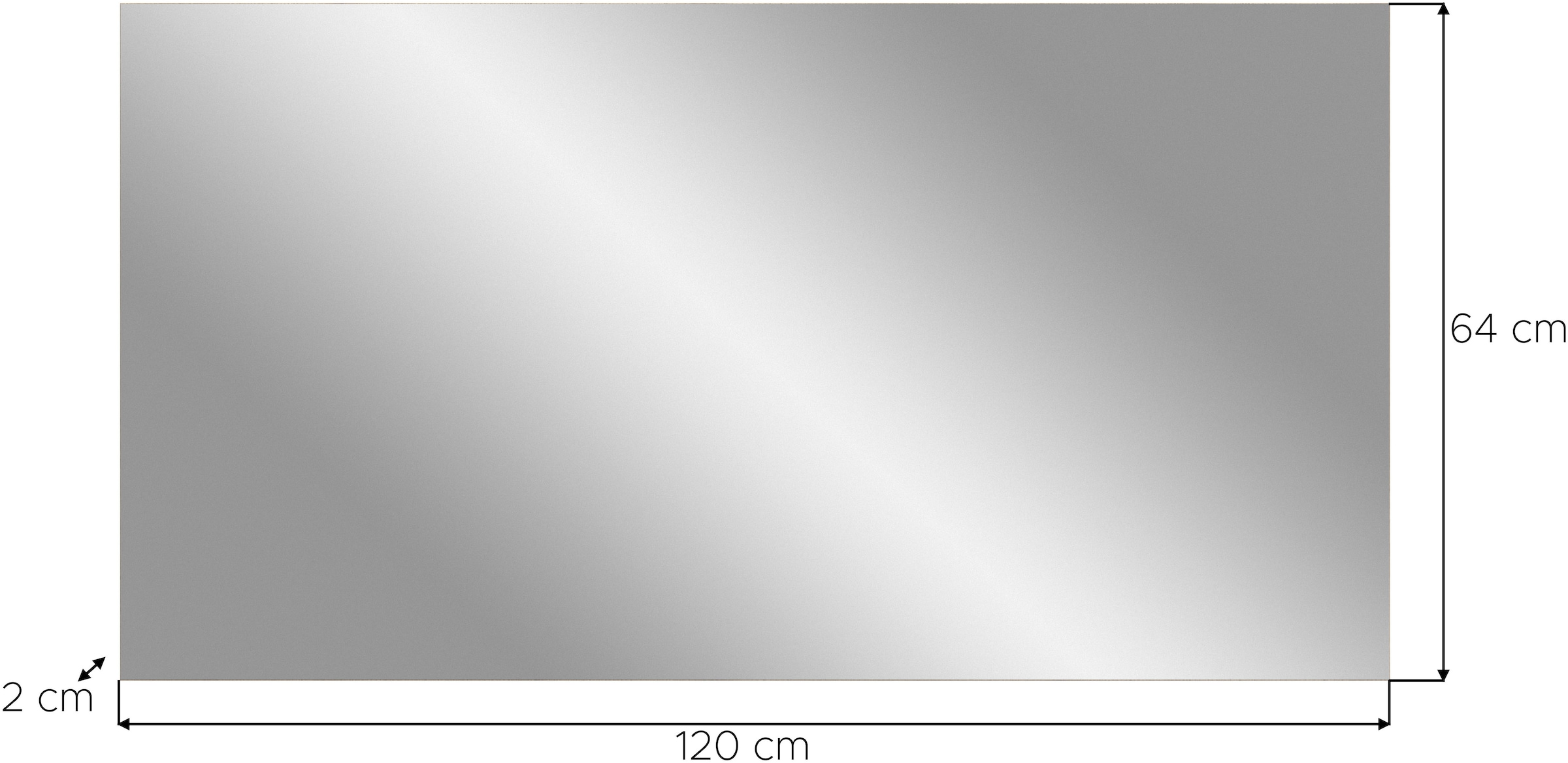 INOSIGN Wandspiegel Oran, Spiegel, Evoke Oak, große Spiegelfläche, rahmenlos