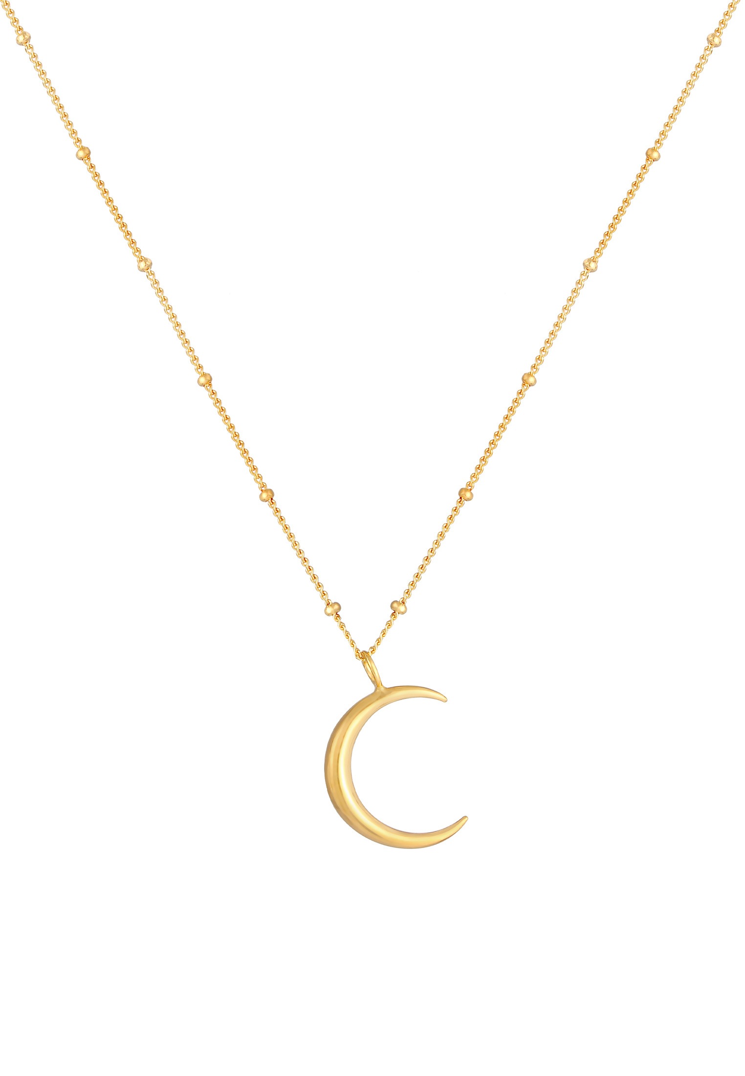 Elli Kette mit Anhänger »Halskette Halbmond Moon Sichel Astro 925 Silber«