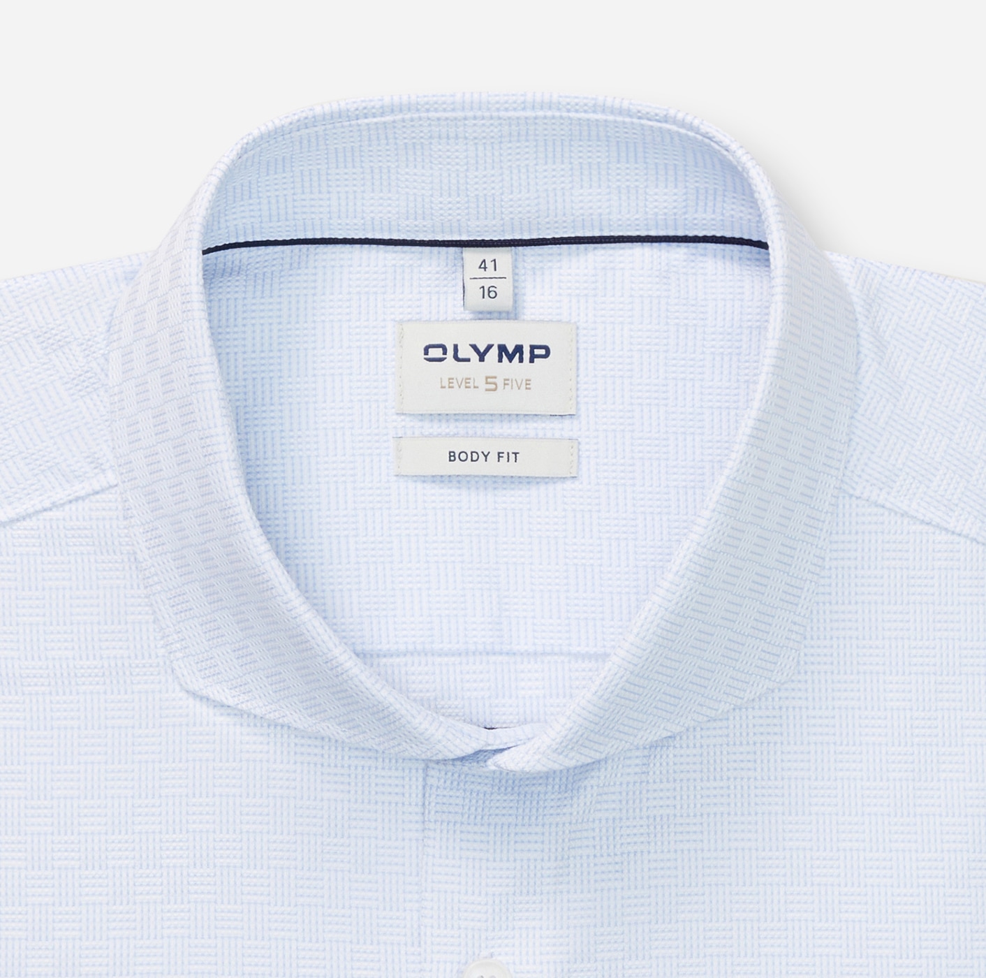 OLYMP Langarmhemd »Level Five«, body fit, Haifischkragen, Webmuster, Businesshemd