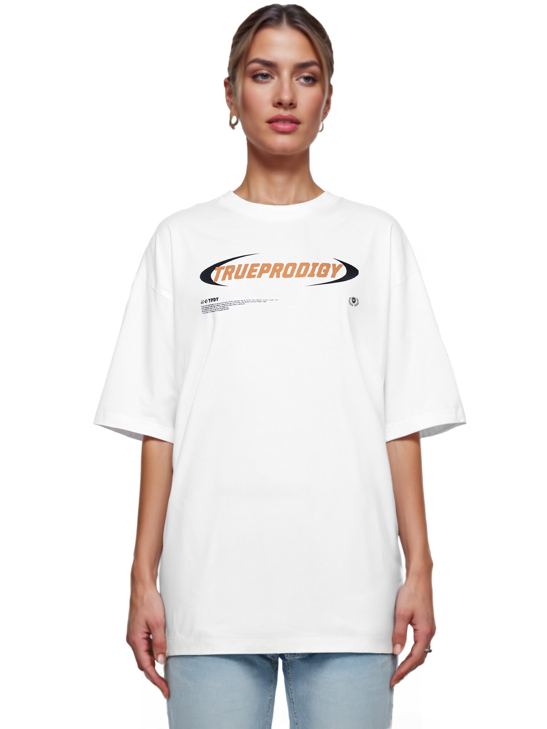 trueprodigy Oversize-Shirt »Ravi F Logo Print Oversized Rundhals«