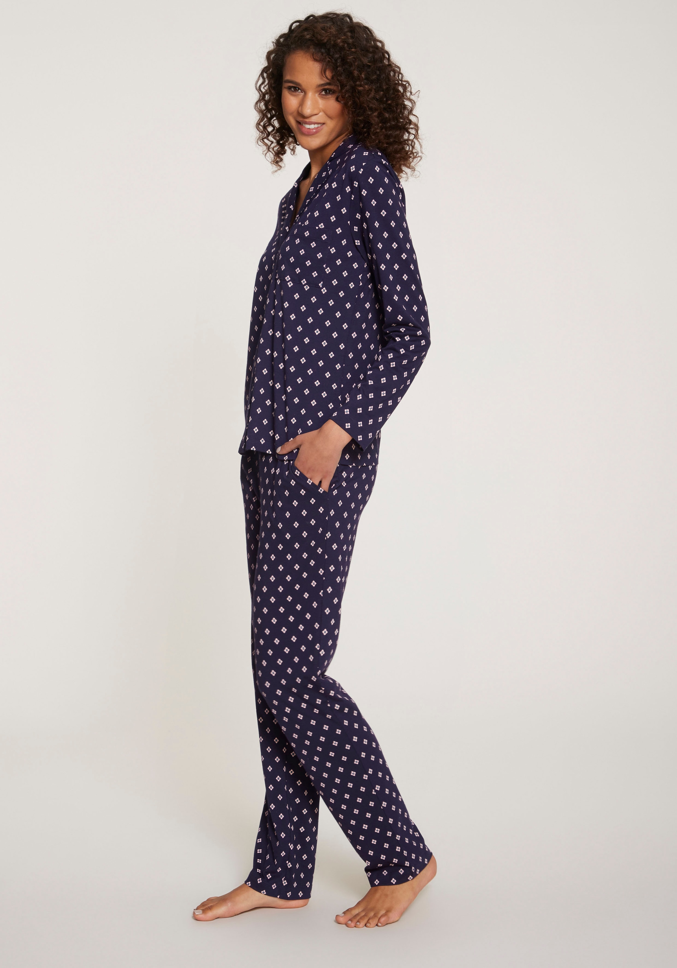 s.Oliver Pyjama, (Set, 2 tlg.), im klassischen Stil
