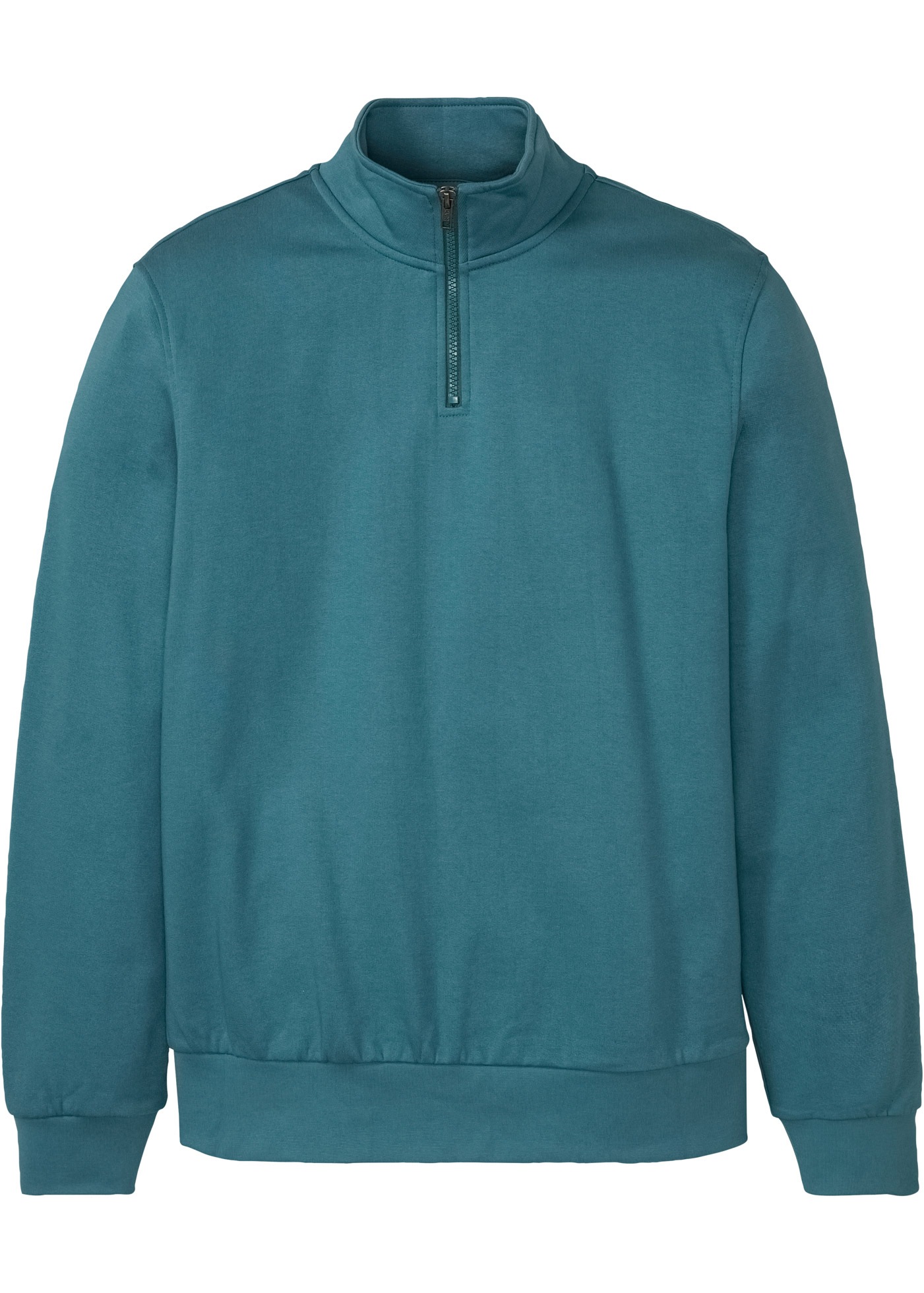 bonprix Sweatshirt »Sweatshirt mit Troyerkragen«, mit Stehkragen, mit Reißverschluss, Regular Fit, unifarben
