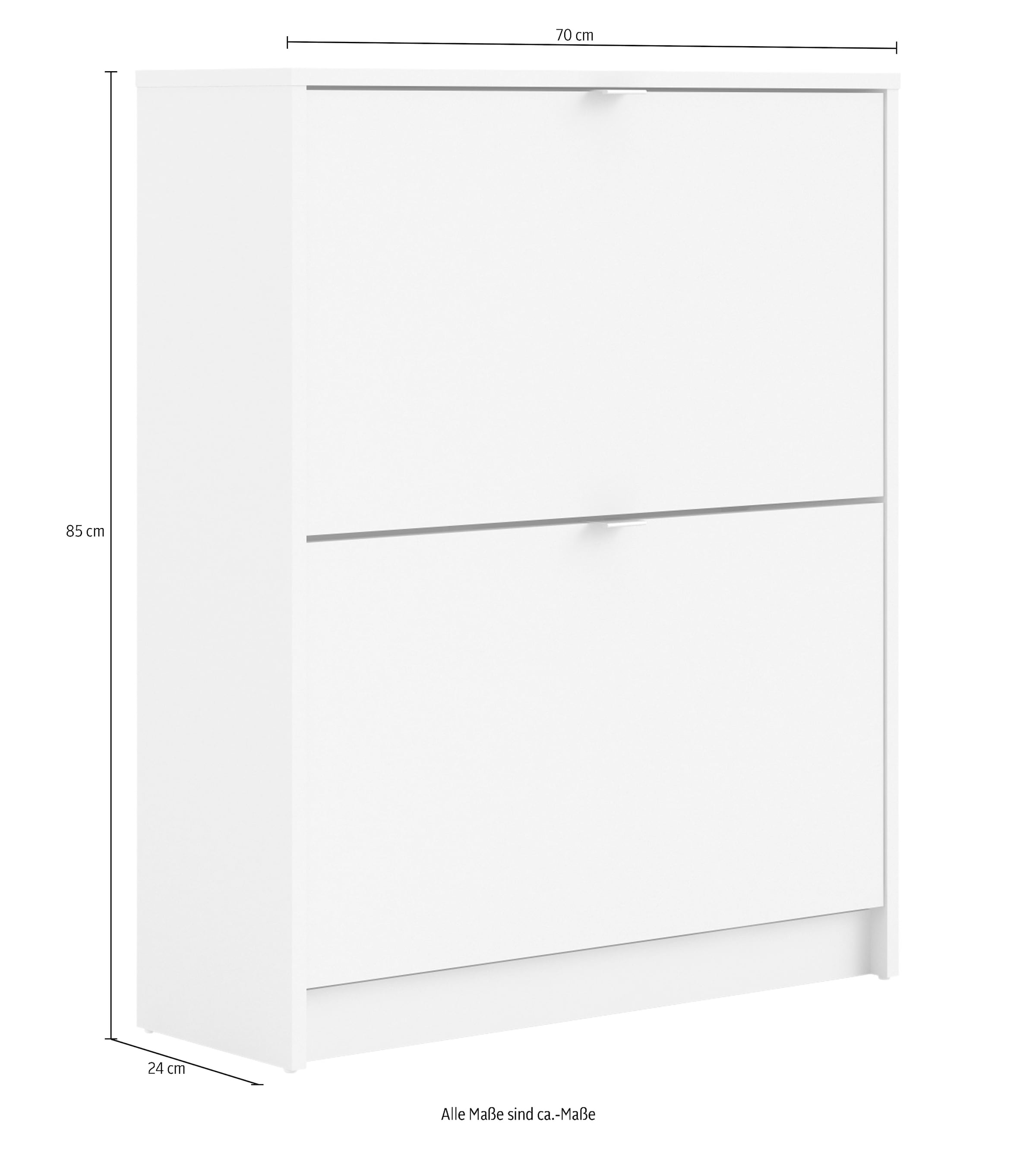 INOSIGN Schuhschrank »Shoes Schuhaufbewahrung, Schuhkommode, Schuhregal,« mit zwei Klappen, 2 Böden, Höhe 85 cm, ca. 12 Paar Schuhe