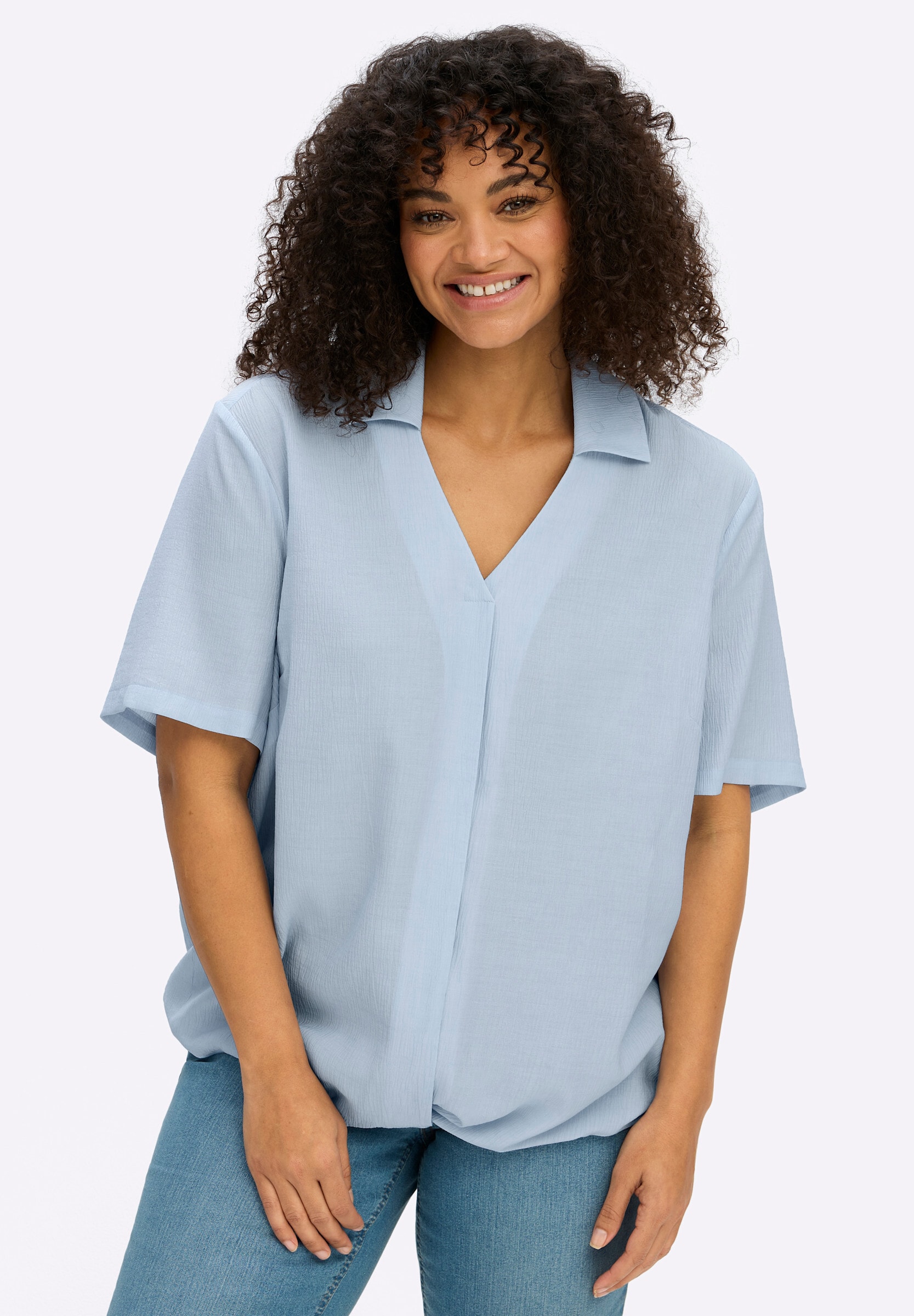 Sheego Longbluse »Tunika Tunika mit raffiniertem Bund«