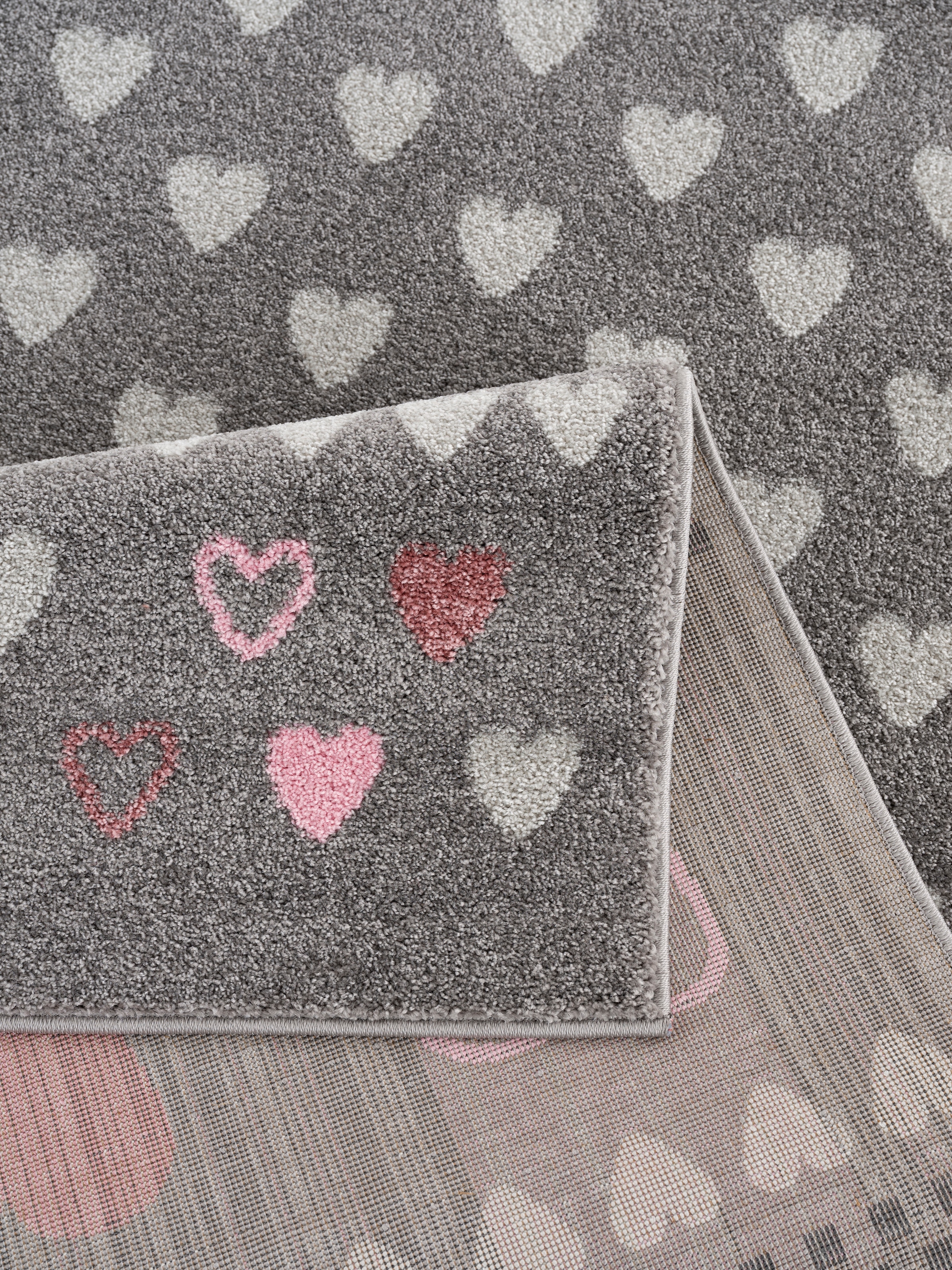 Lüttenhütt Kinderteppich, rechteckig, Kurzflor-Teppich, weiche mit Design bei Herzen OTTO Haptik, kaufen