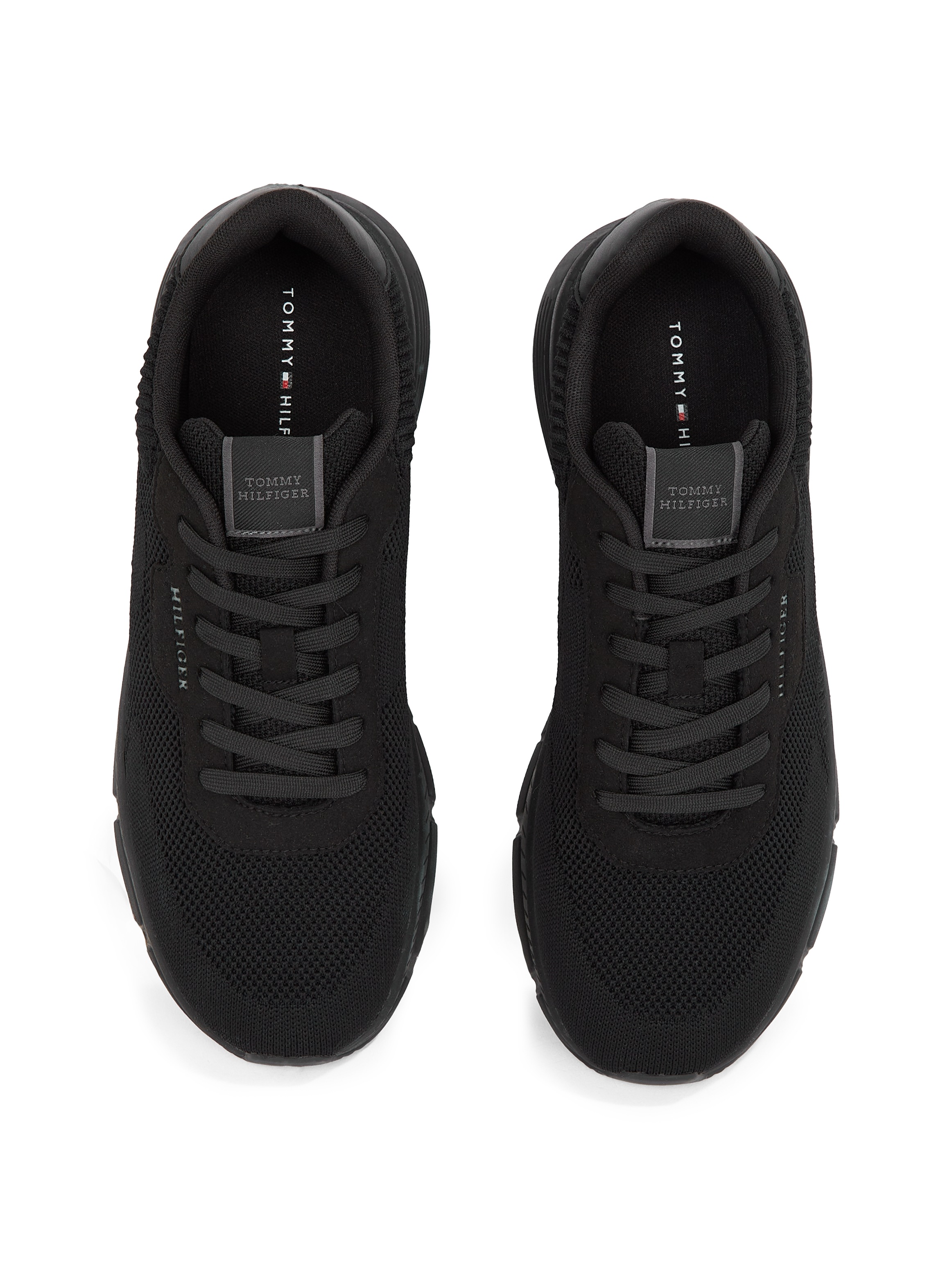 Tommy Hilfiger Sneaker »LIGHTWEIGHT RWB KNIT«, Freizeitschuh, Halbschuh, Schnürer mit Kontrast-Logo
