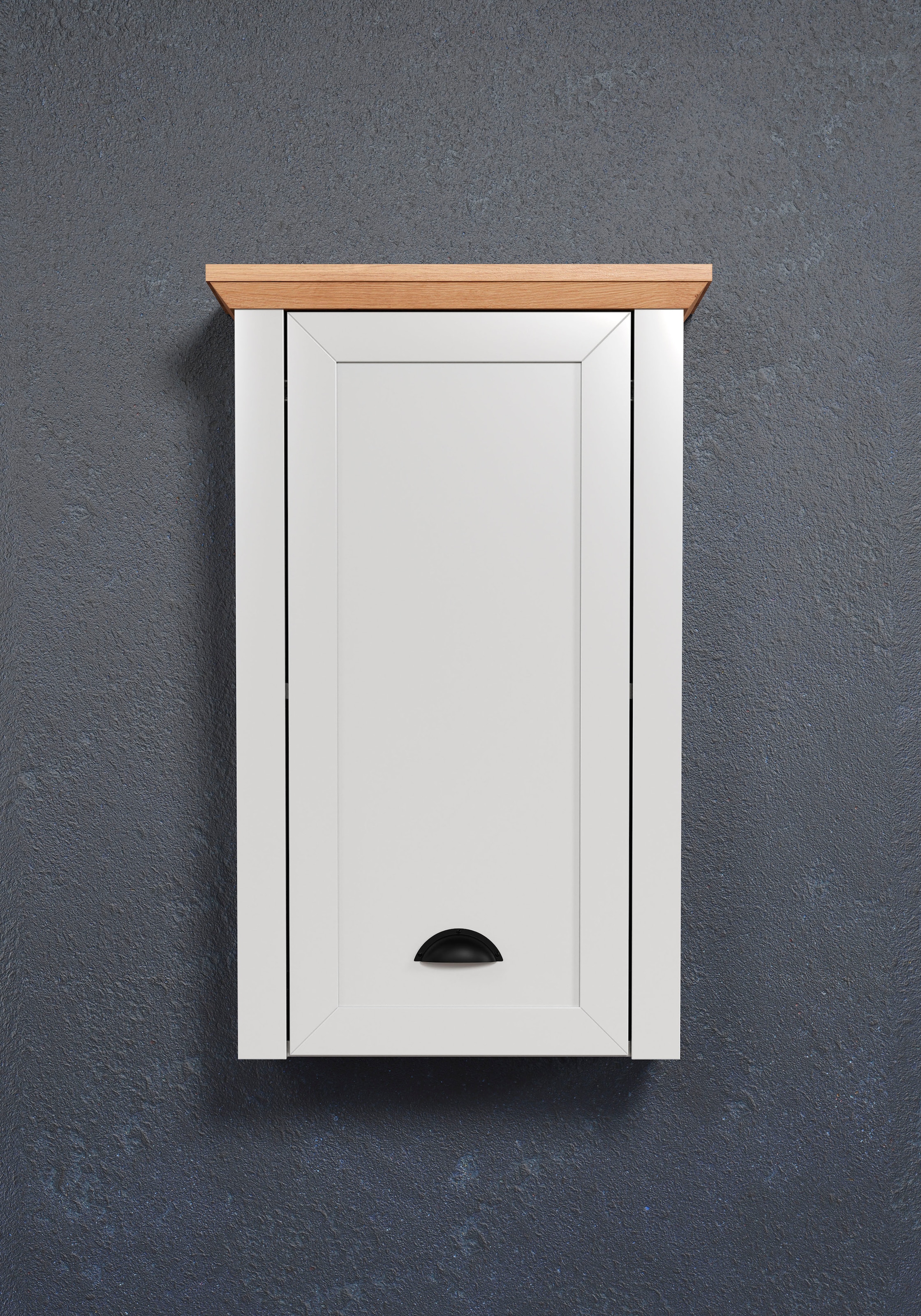 Home affaire Hängeschrank, Badschrank mit Muschelgriff im Landhaus-Look - (B/T/H) 46/24/73 cm