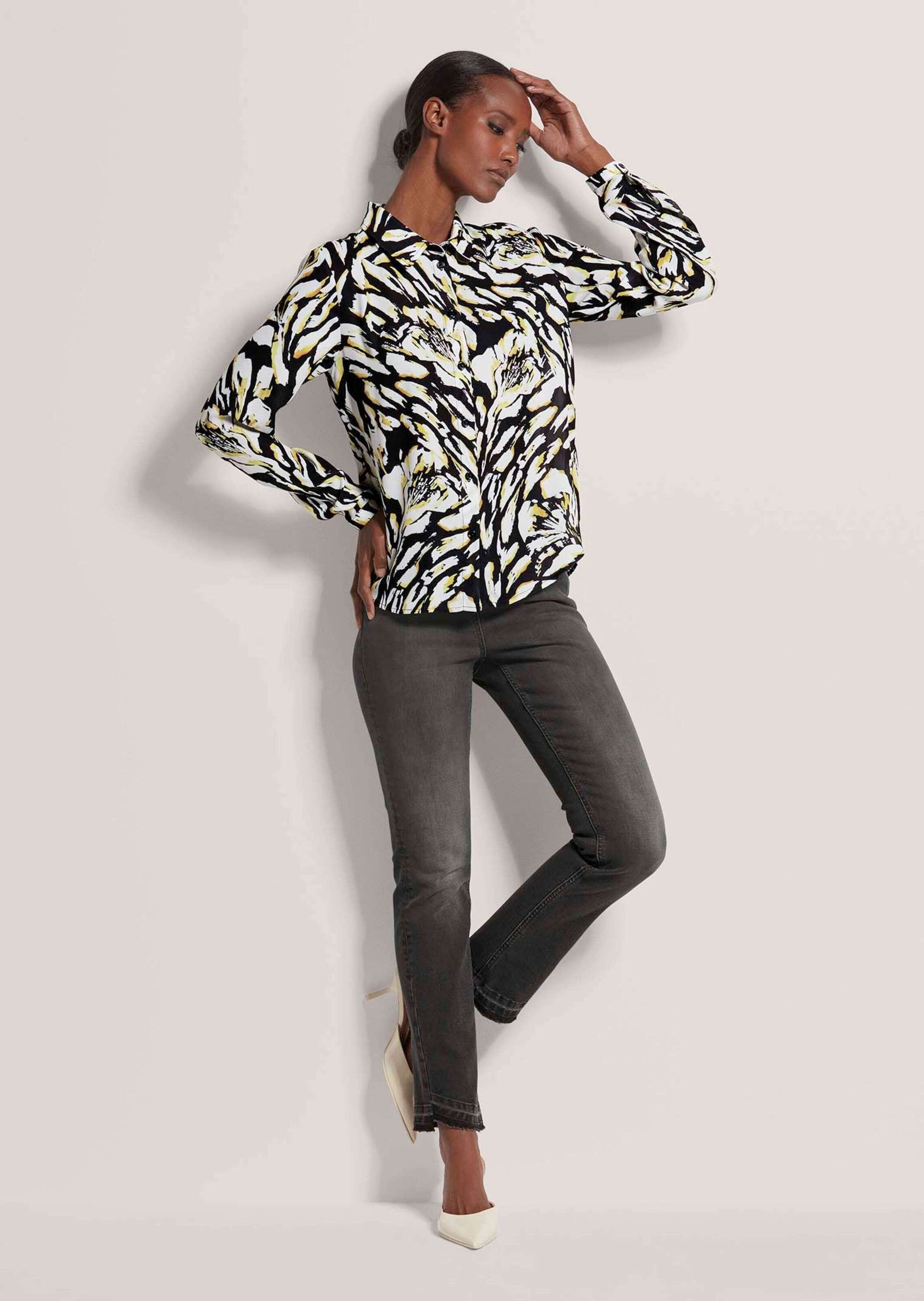 MADELEINE Hemdbluse »Bluse Hemdbluse mit Unikat-Print«