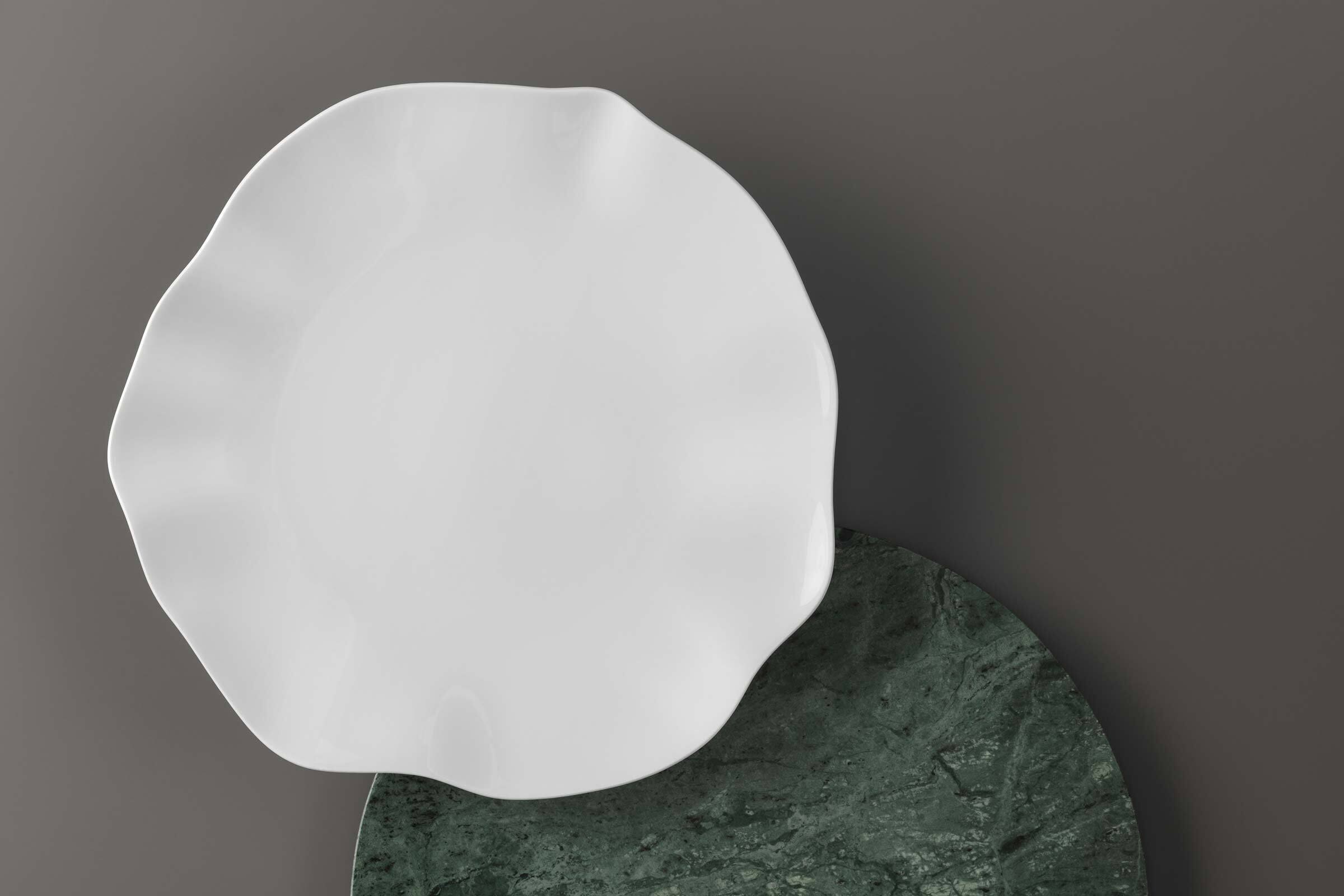 Villeroy & Boch Servierplatte »Gourmetteller Pura ø 32,1 cm weiß« Spülmaschinenfest, Mikrowellensicher