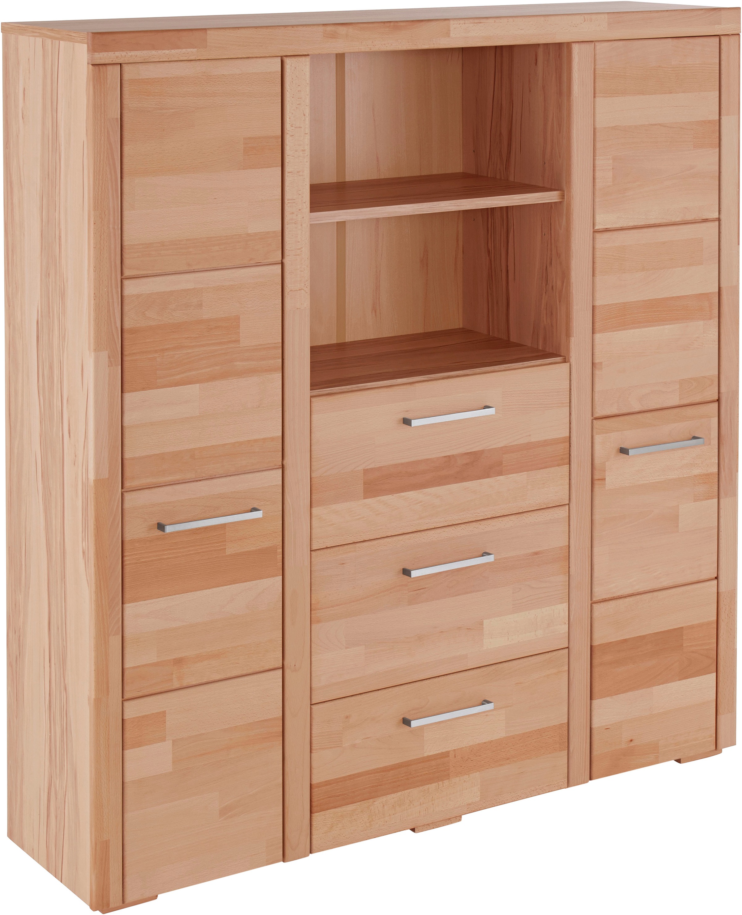 Woltra Highboard »Falco«, Fronten in Massivholz