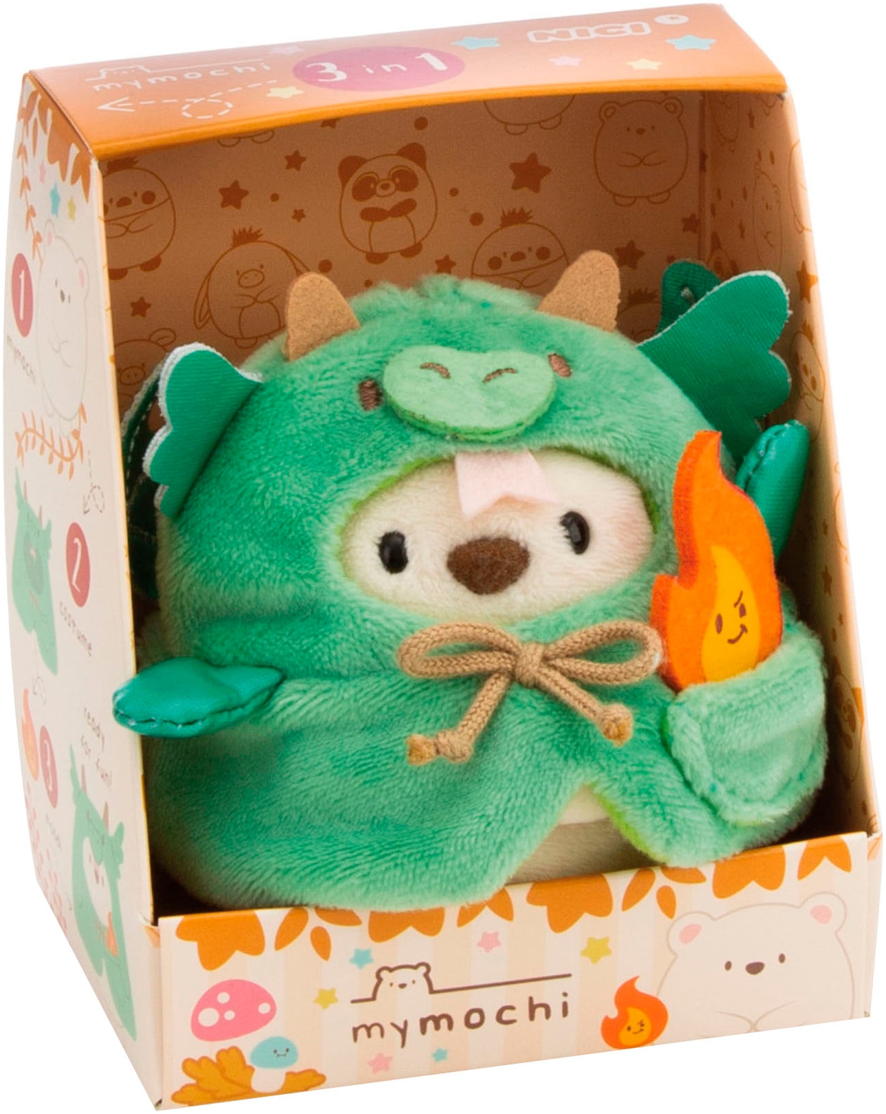 Nici Kuscheltier »mymochi, Eisbär Snono 8 cm mit Flamme und Drachenkostüm«, (Set), in Geschenkbox