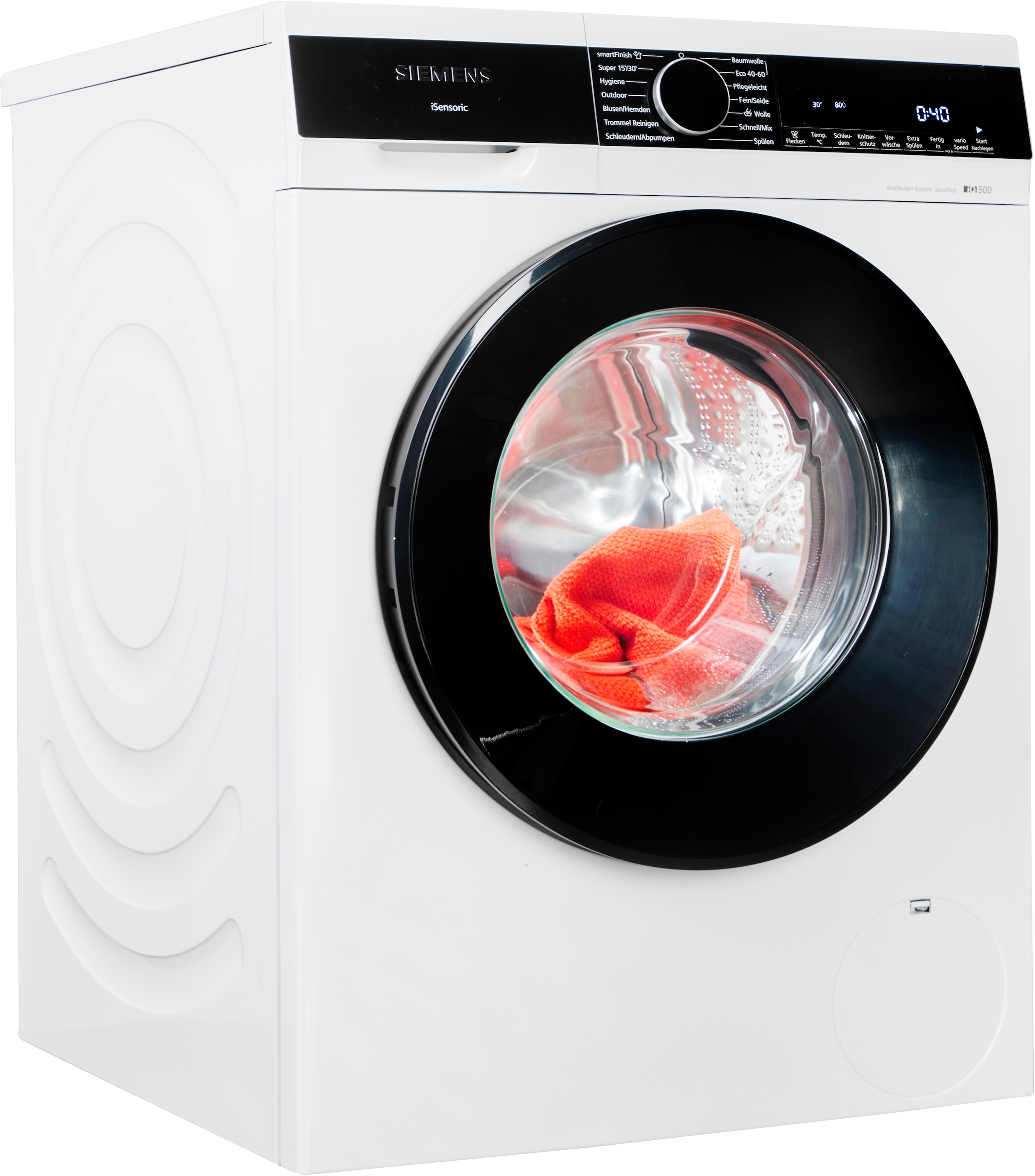 SIEMENS Waschmaschine iQ500 »WG56G2Z40«, 10 kg, 1600 U/min, Knitter-Programm smartFinish, Antiflecken-System, Outdoor-Programm