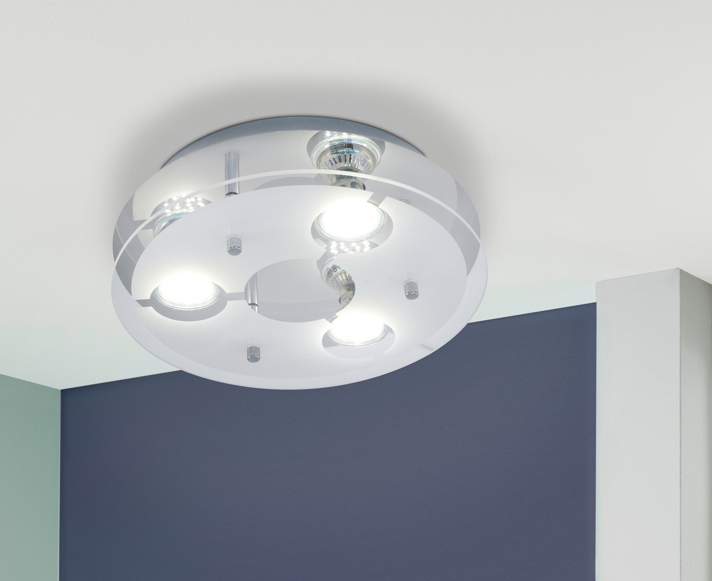 EGLO LED Deckenleuchte »CABI«, 3 flammig, Leuchtmittel GU10 | LED wechselbar, LED Deckenlampe