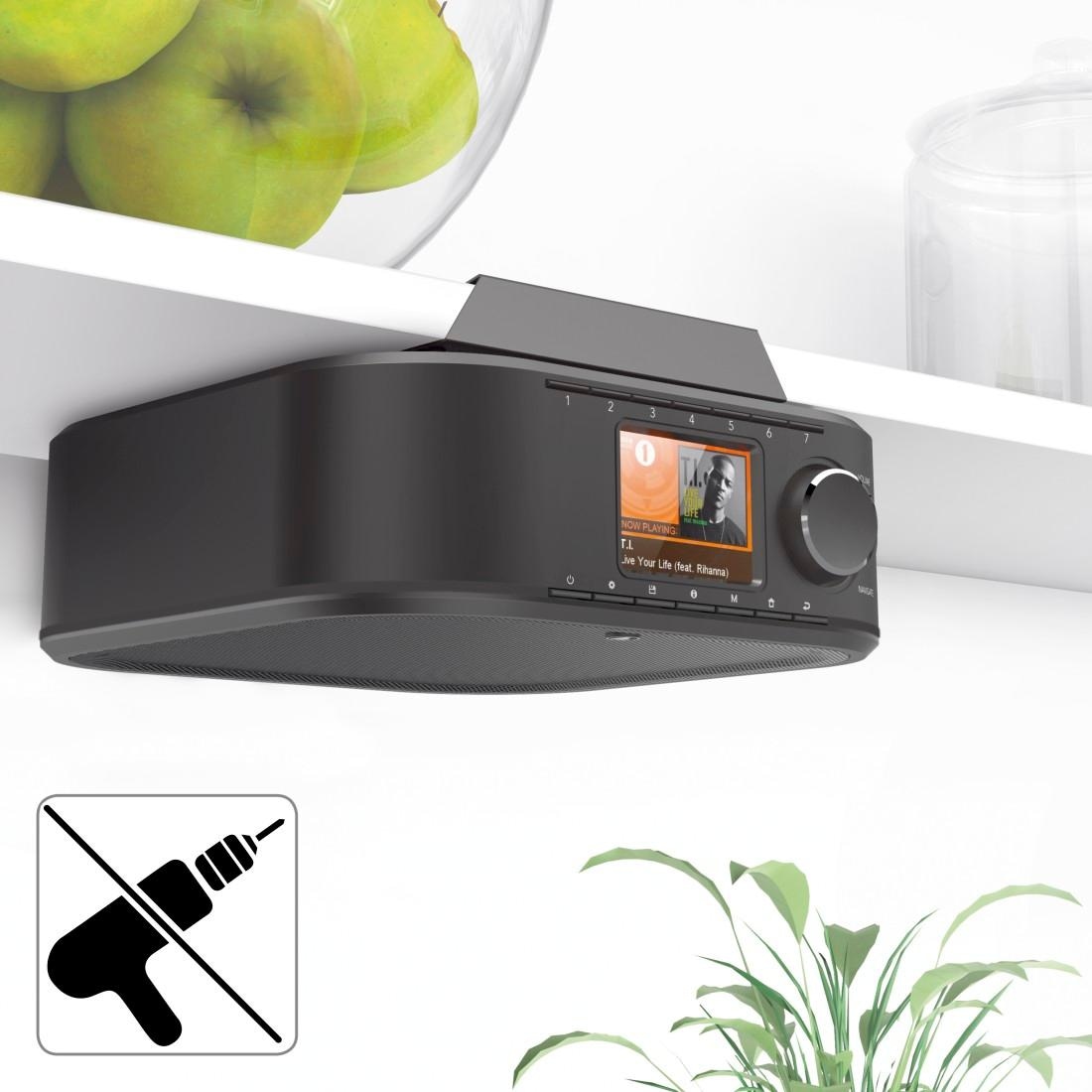 Hama Digitalradio (DAB+) »Internetradio Digitalradio WLAN/BT/DAB+, schwarz Spotify, inkl. App«, (WLAN 5 W)