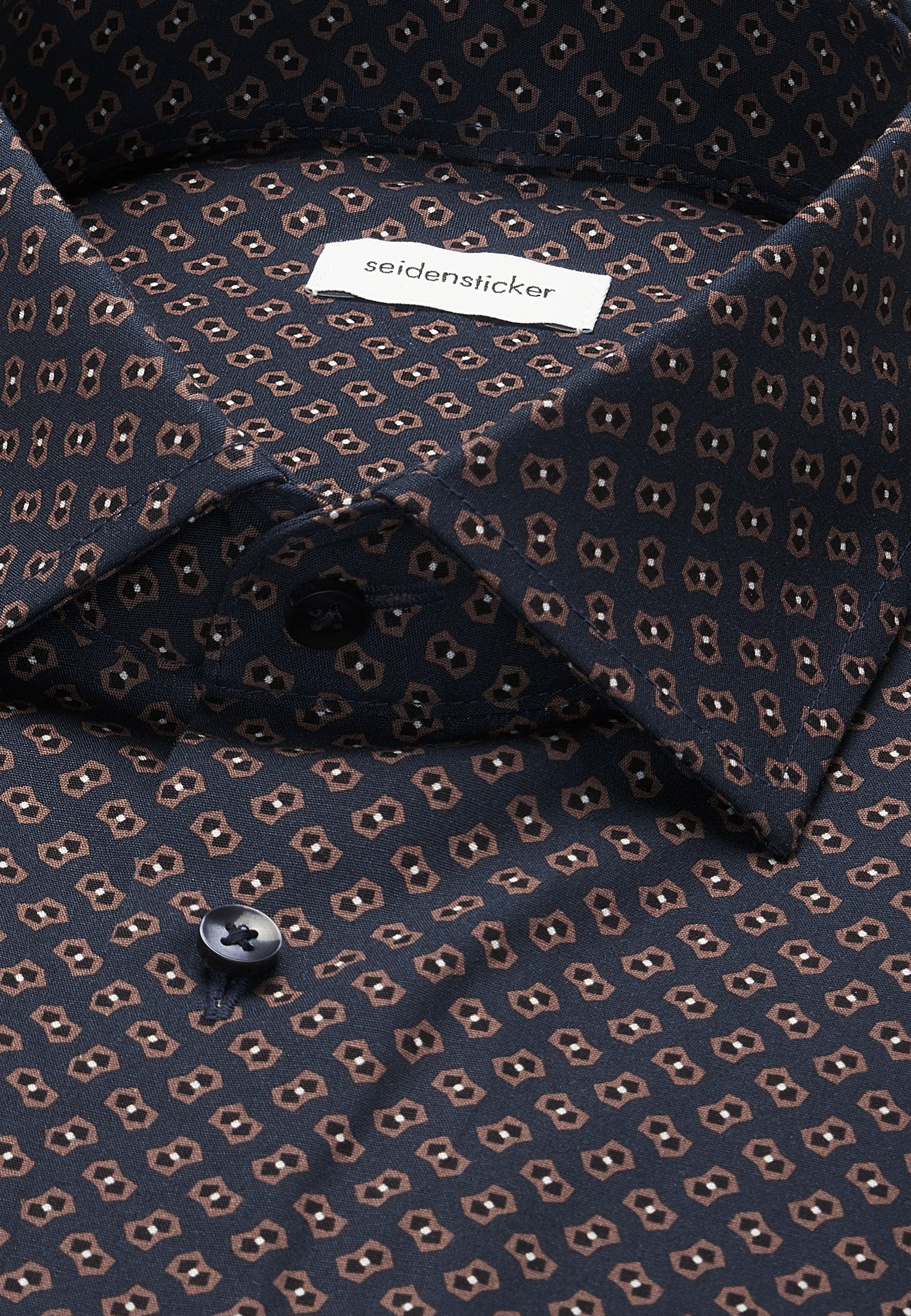 seidensticker Businesshemd »Schwarze Rose« Regular 1/1 Kentkragen Druck