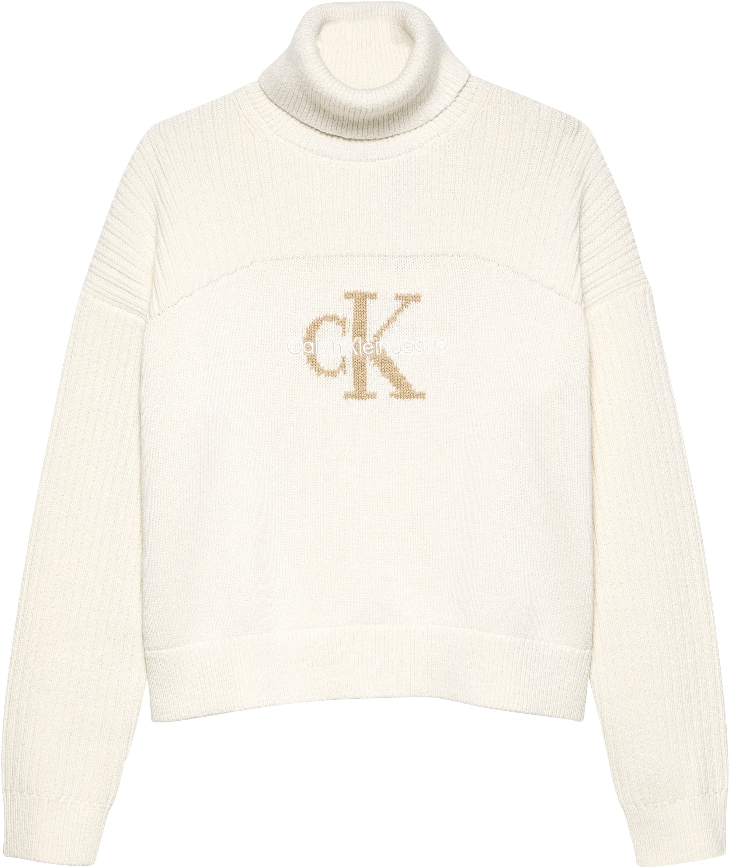 Calvin Klein Jeans Rollkragenpullover »Monologo Rollneck Sweater«, für Kinder bis 16 Jahre und mit Logostickerei