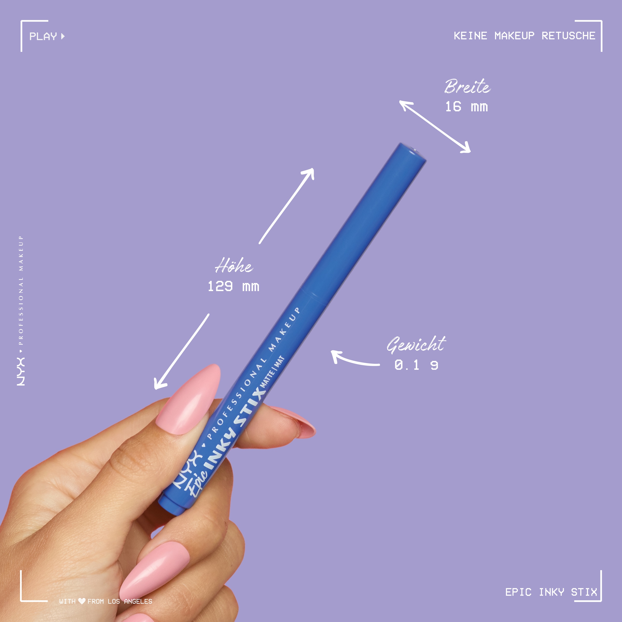 NYX Eyeliner »NYX Professional Makeup Epic Inky Stix Cream Gel Eyeliner« ideal für definierte Lidstriche und vielfältige, ausdrucksstarke Looks