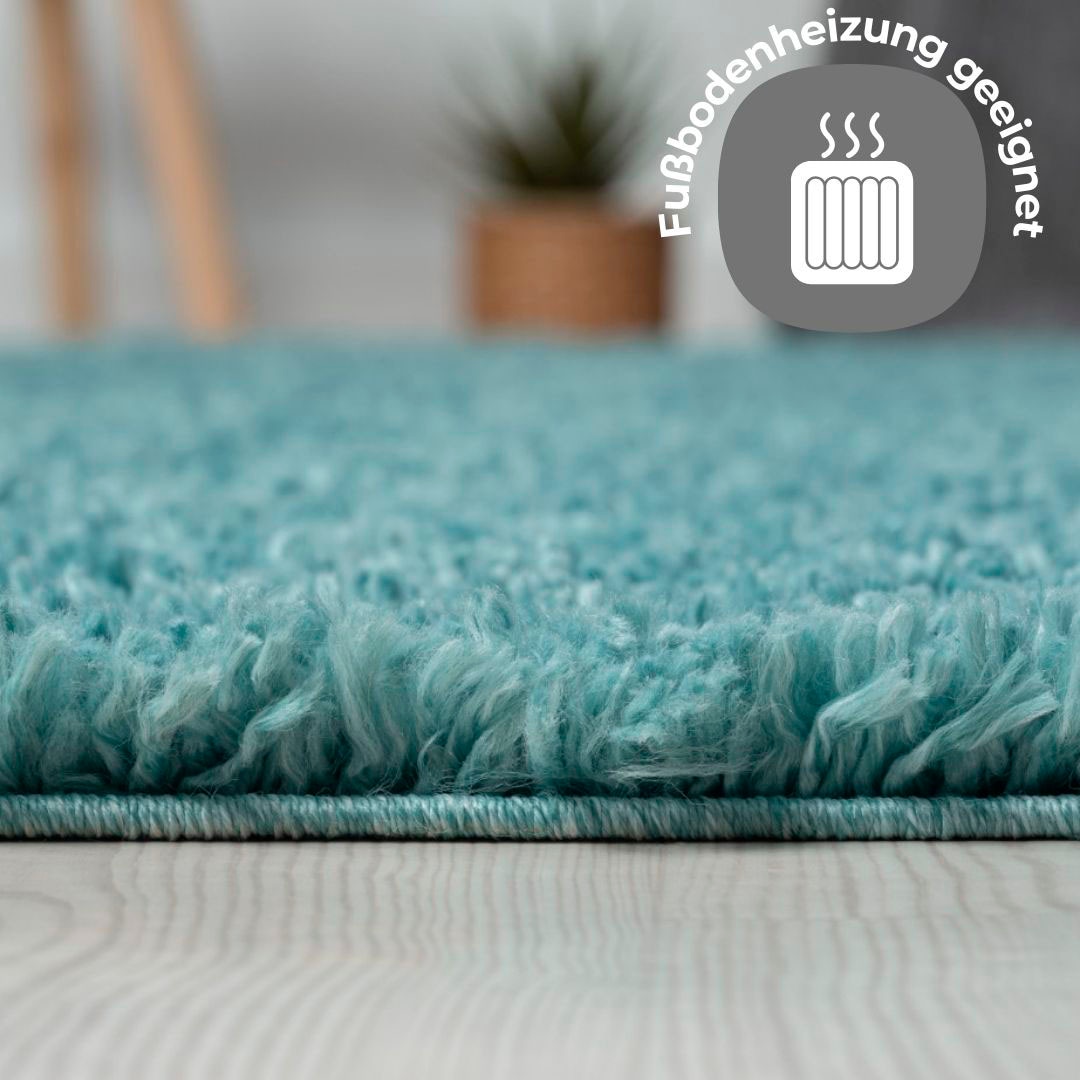 my home Teppich »Banji«, rund, Uni Farben, weich und flauschig, auch als rechteckig erhältlich