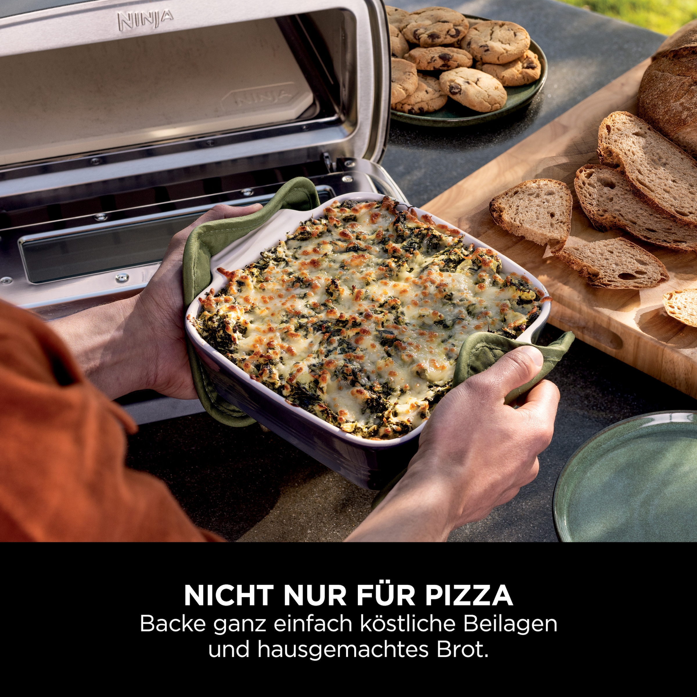 NINJA Pizzaofen »Artisan Outdoor-Elektro-Pizzaofen/Heißluftfritteuse MO201EU«