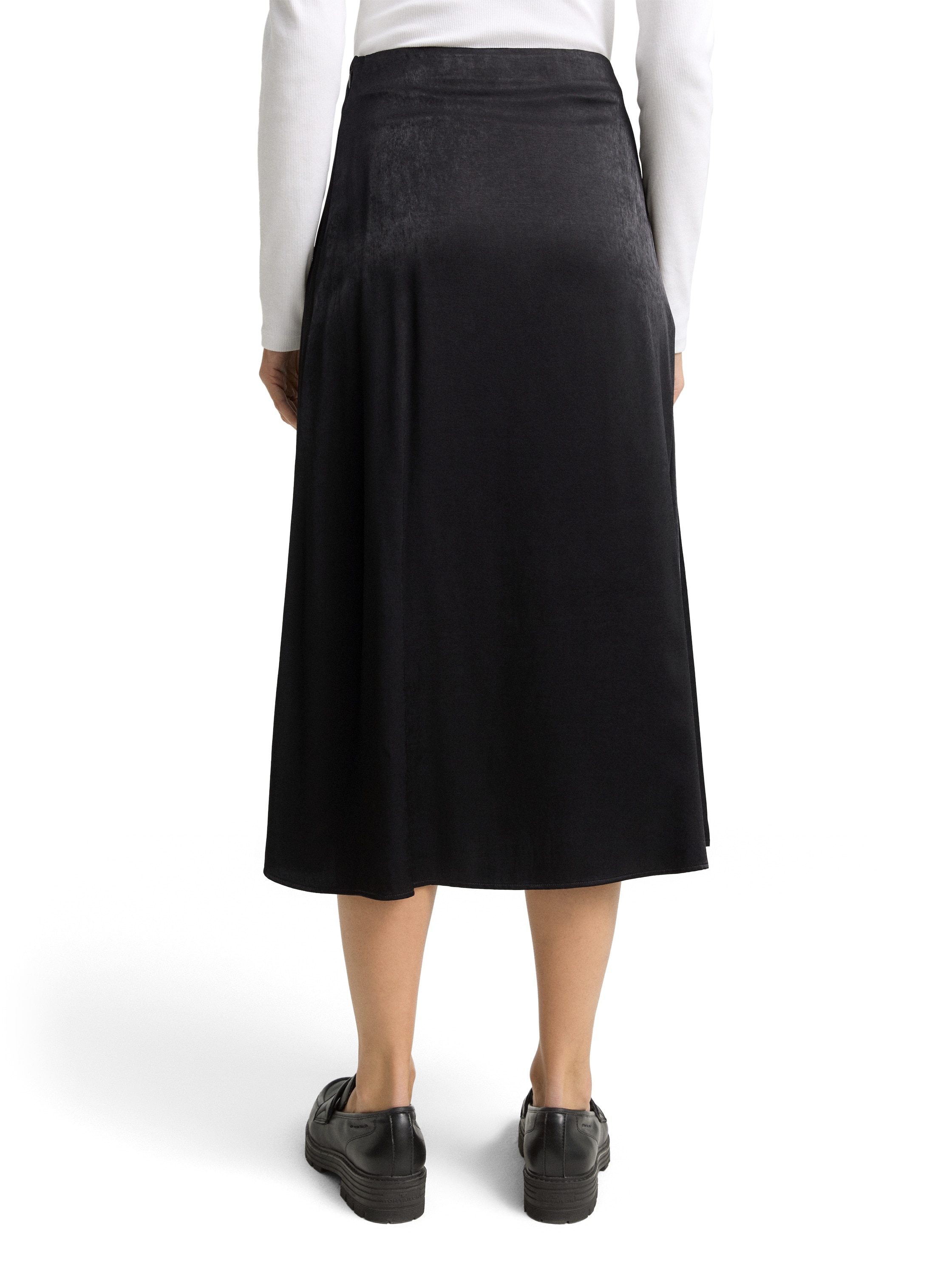 TOM TAILOR Satinrock »High waist maxi« mit verdecktem Reißverschluss