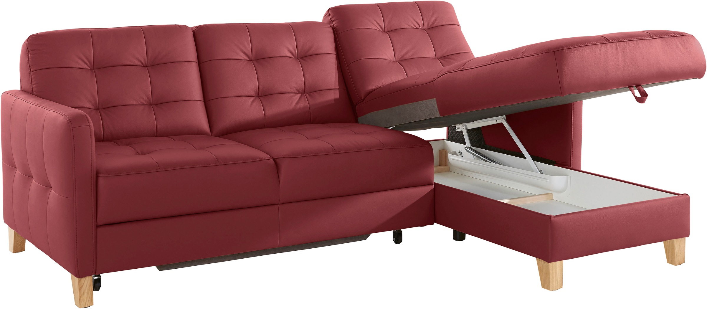 exxpo - sofa fashion Ecksofa »Elio, kompakt und komfortabel, bequem und zeitloses Design, L-Form«, wahlweise mit Bettfunktion