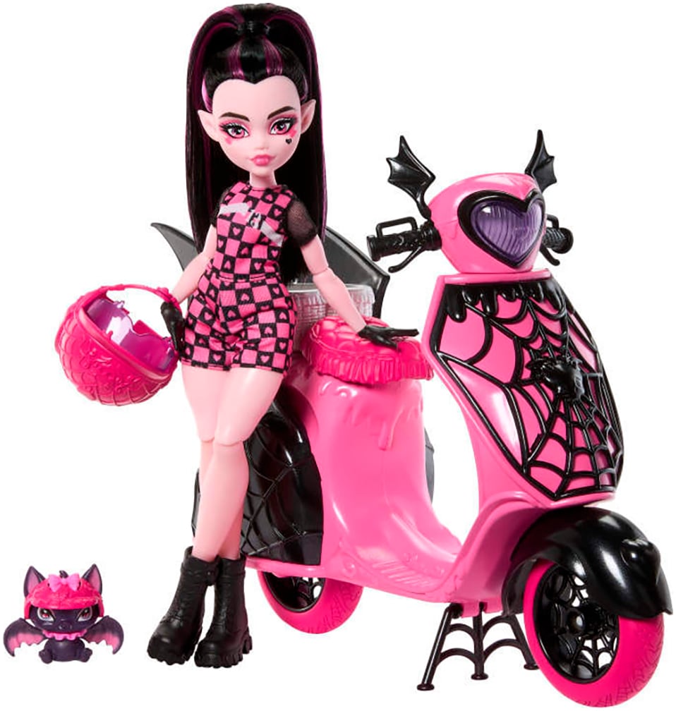 MonsterHigh™ Anziehpuppe »Draculaura, Count Fabulous«, mit Vampastic Scooter