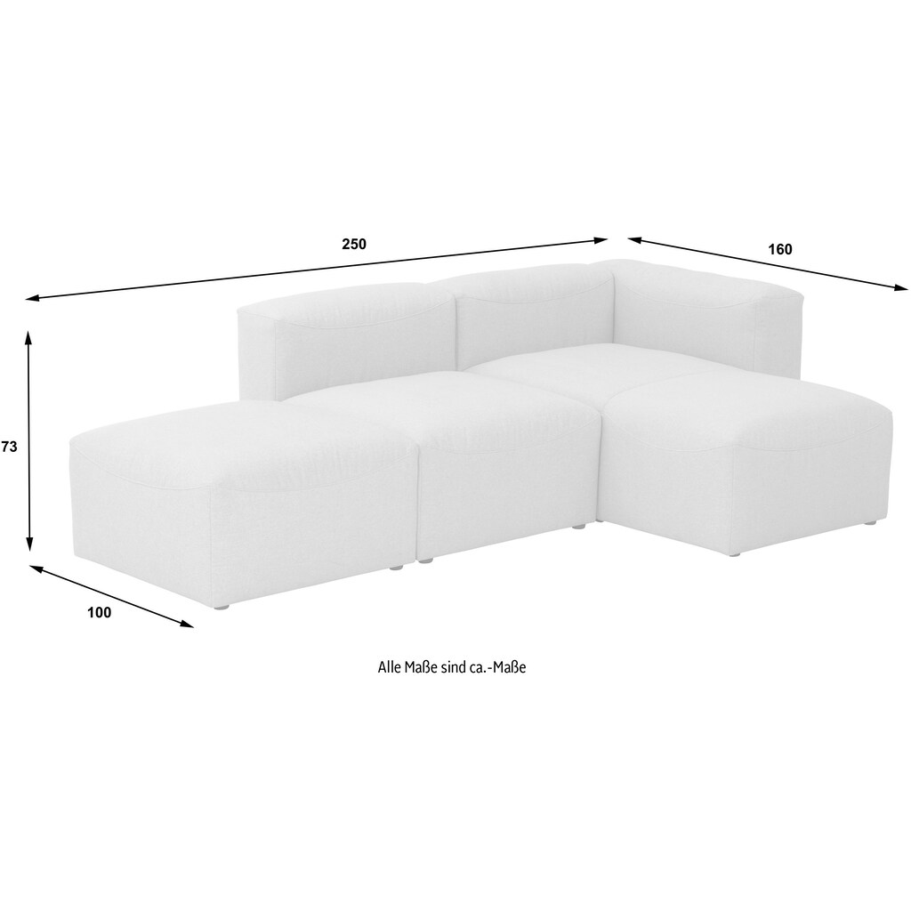 Max Winzer® Ecksofa »Lena«, (Spar-Set, 3 St.)