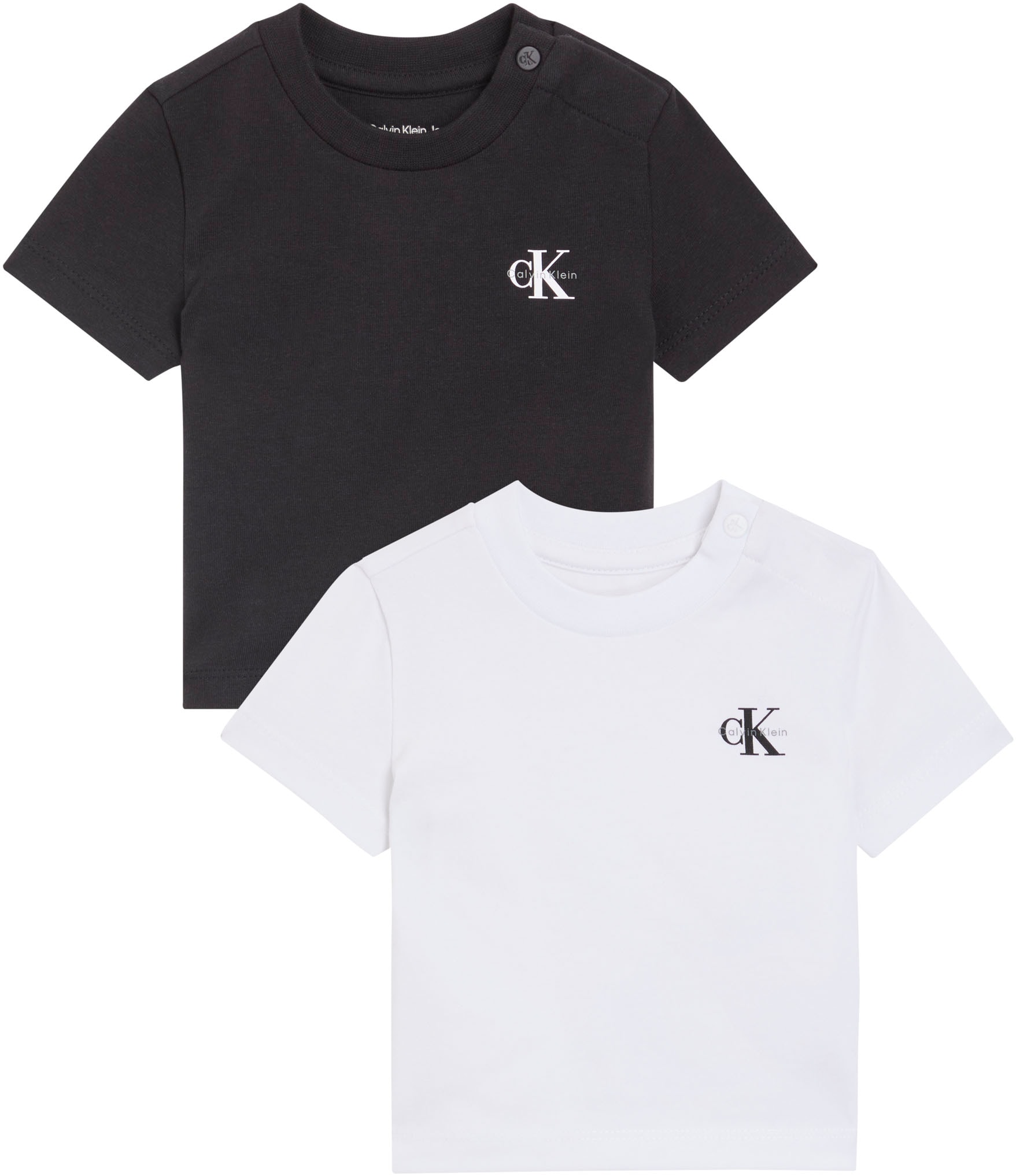 Calvin Klein Jeans T-Shirt »2-PACK Jersey Tees« 2 Regular fit für Babys mit Druckknopf am Ausschnitt