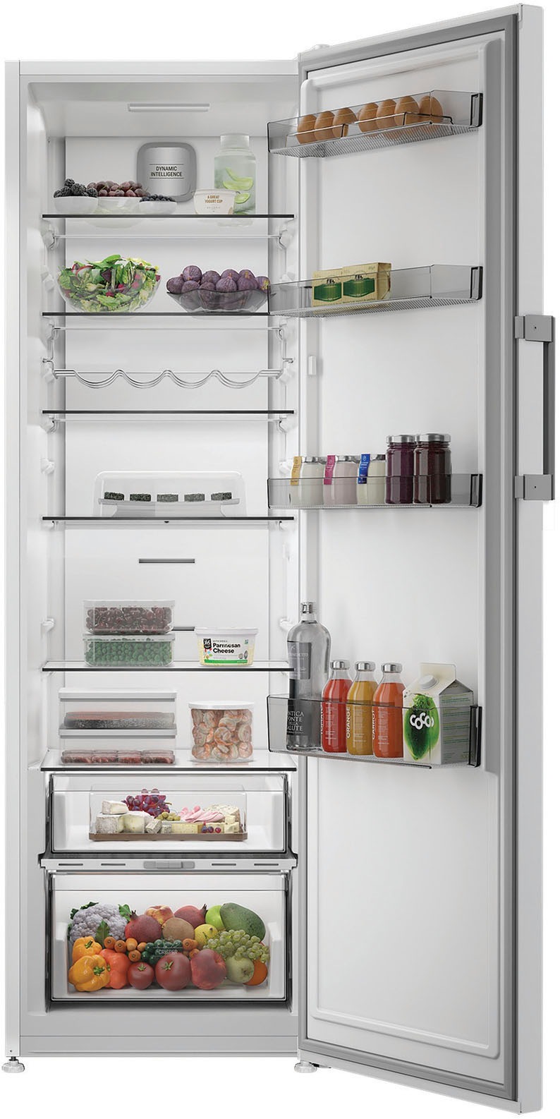BAUKNECHT Kühlschrank KR 186GD W »KR 186GD W« 186,5 cm hoch 59,7 cm breit SmoothFit - 90°-Türöffnung für mehr Komfort
