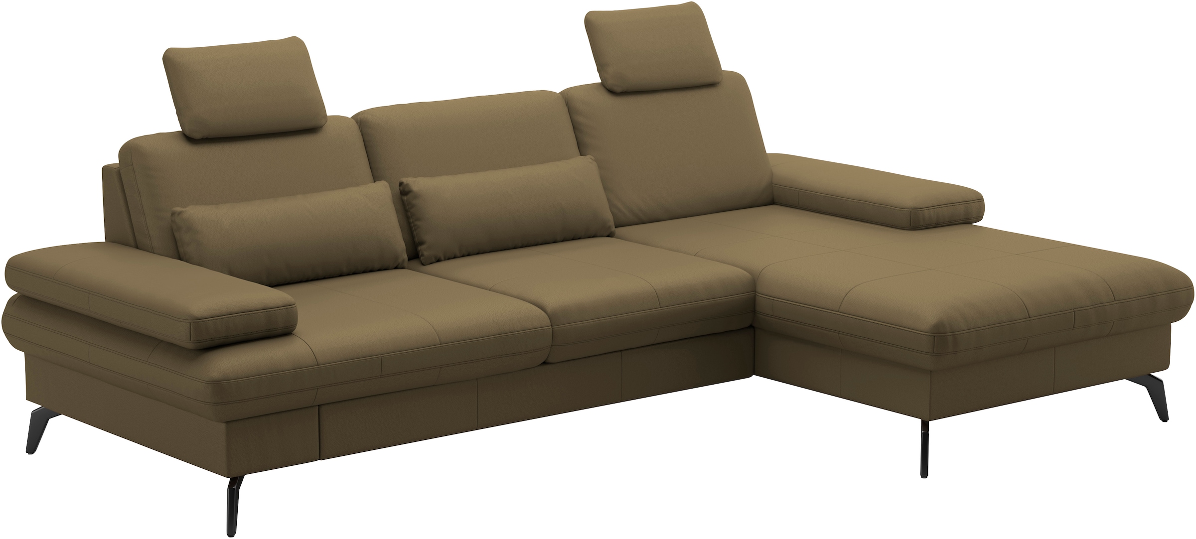 sit&more Ecksofa »Morris L-Form, inkl. Sitztiefenverstellung«, wahlweise mit Armteilverstellung, Bettfunktion & Bettkasten
