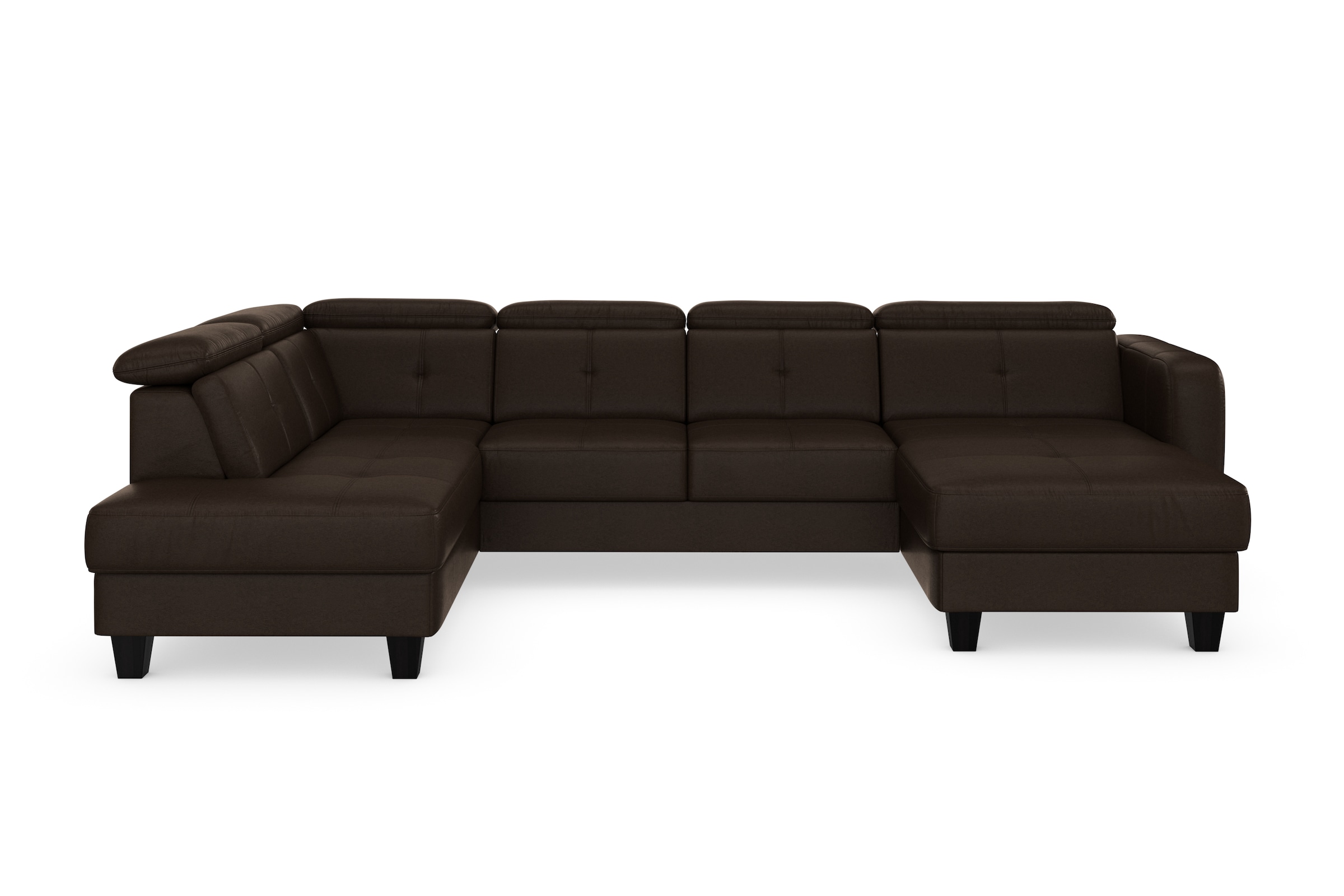 sit&more Wohnlandschaft »Belluci U-Form«, Kopfteilverstellung und Federkern, wahlweise mit Bettfunktion